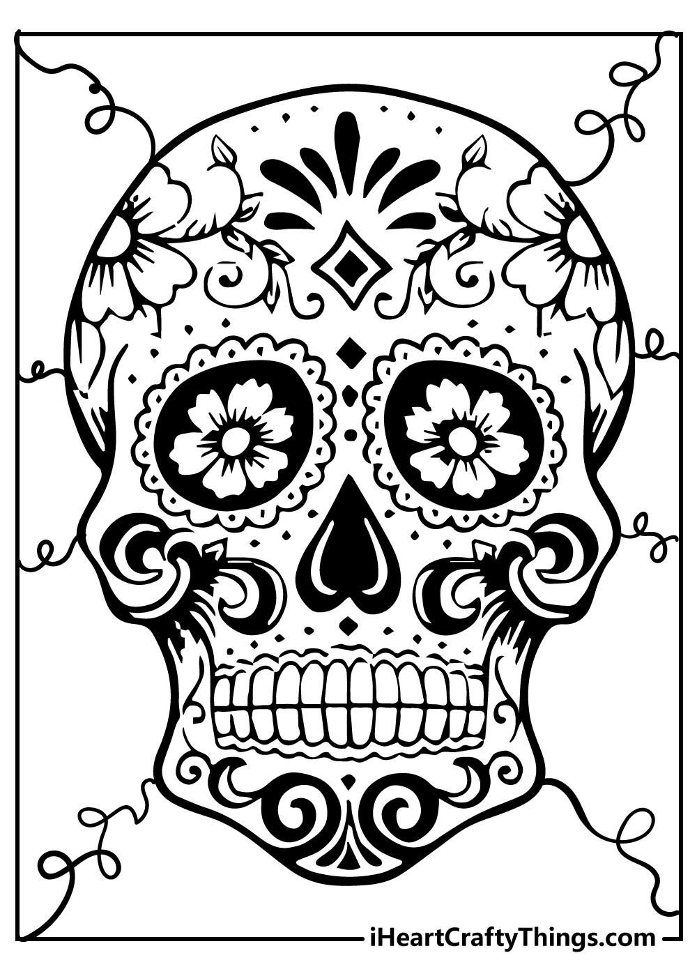 printable skull coloring pages