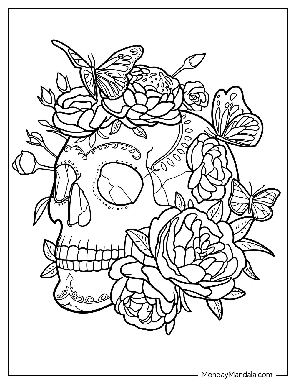 30 Sugar Skulls Coloring Pages Free PDF Printables 