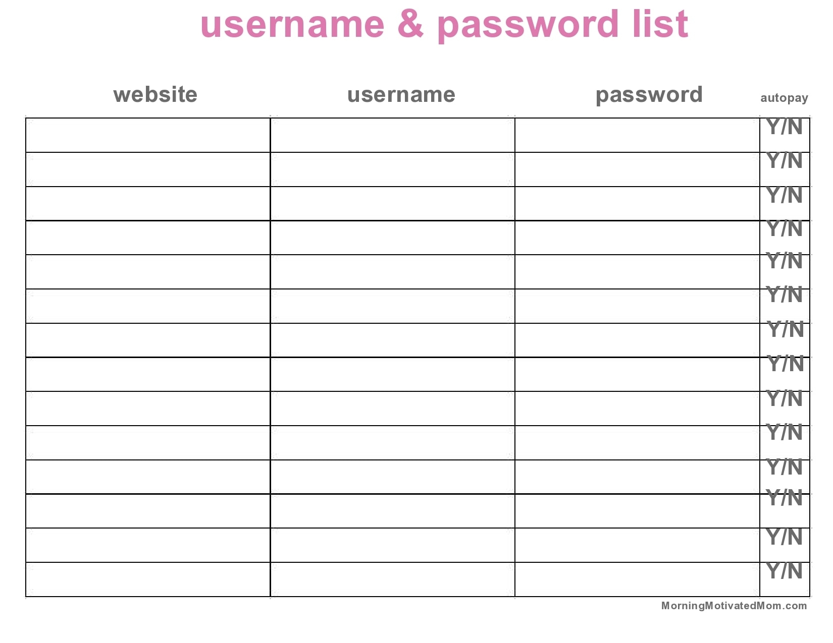 30 Useful Password List Templates U0026 Logs TemplateArchive