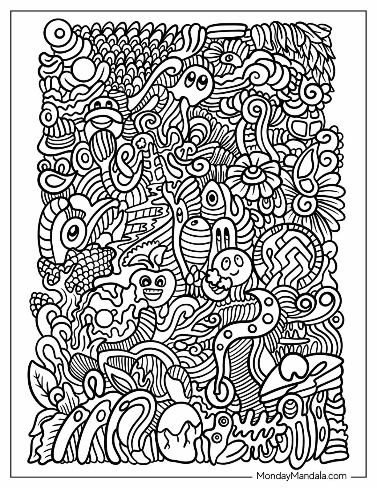 30 Zentangle Coloring Pages Free PDF Printables 