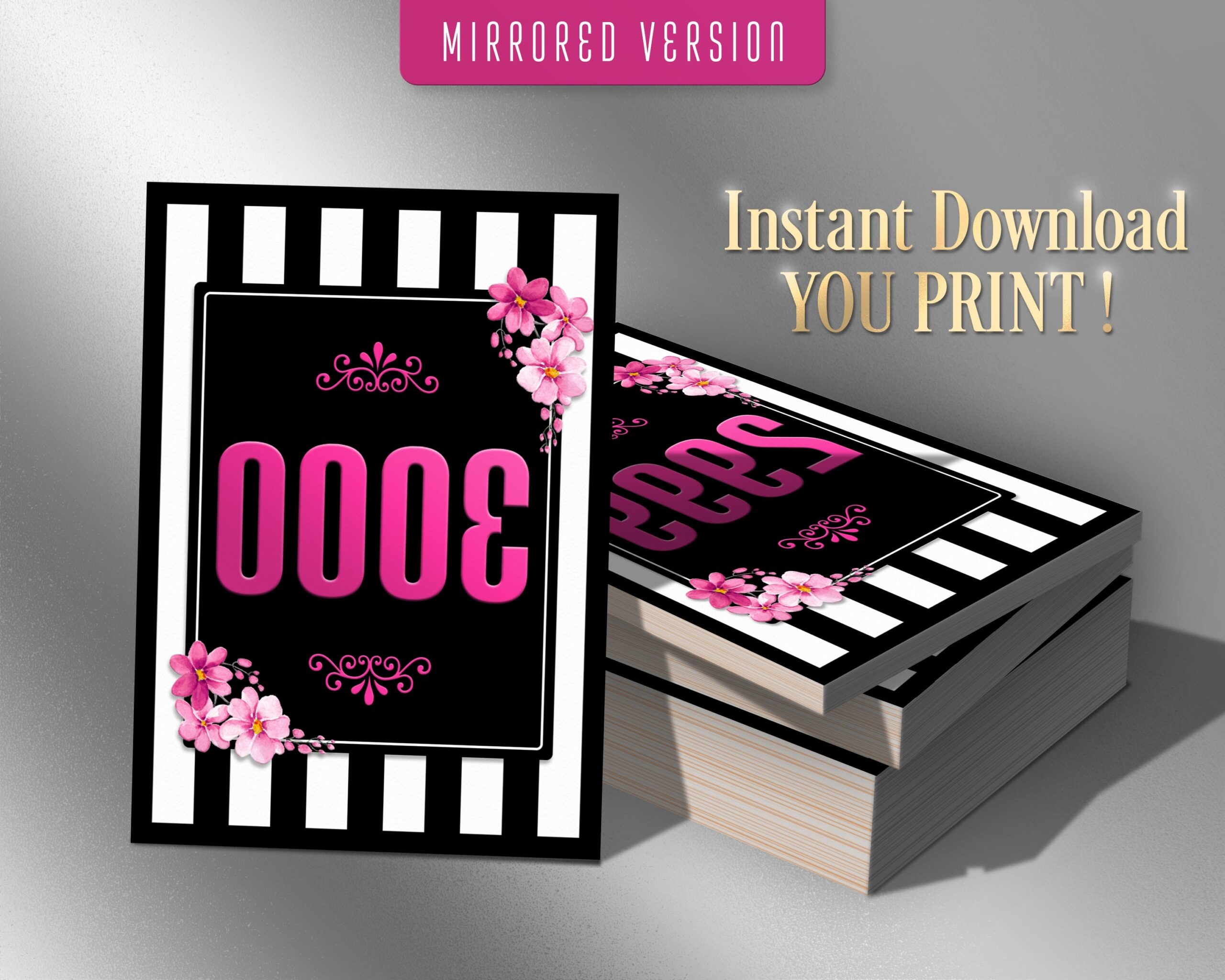 3000 Printable Facebook Live Numbers Facebook Live Number Cards 