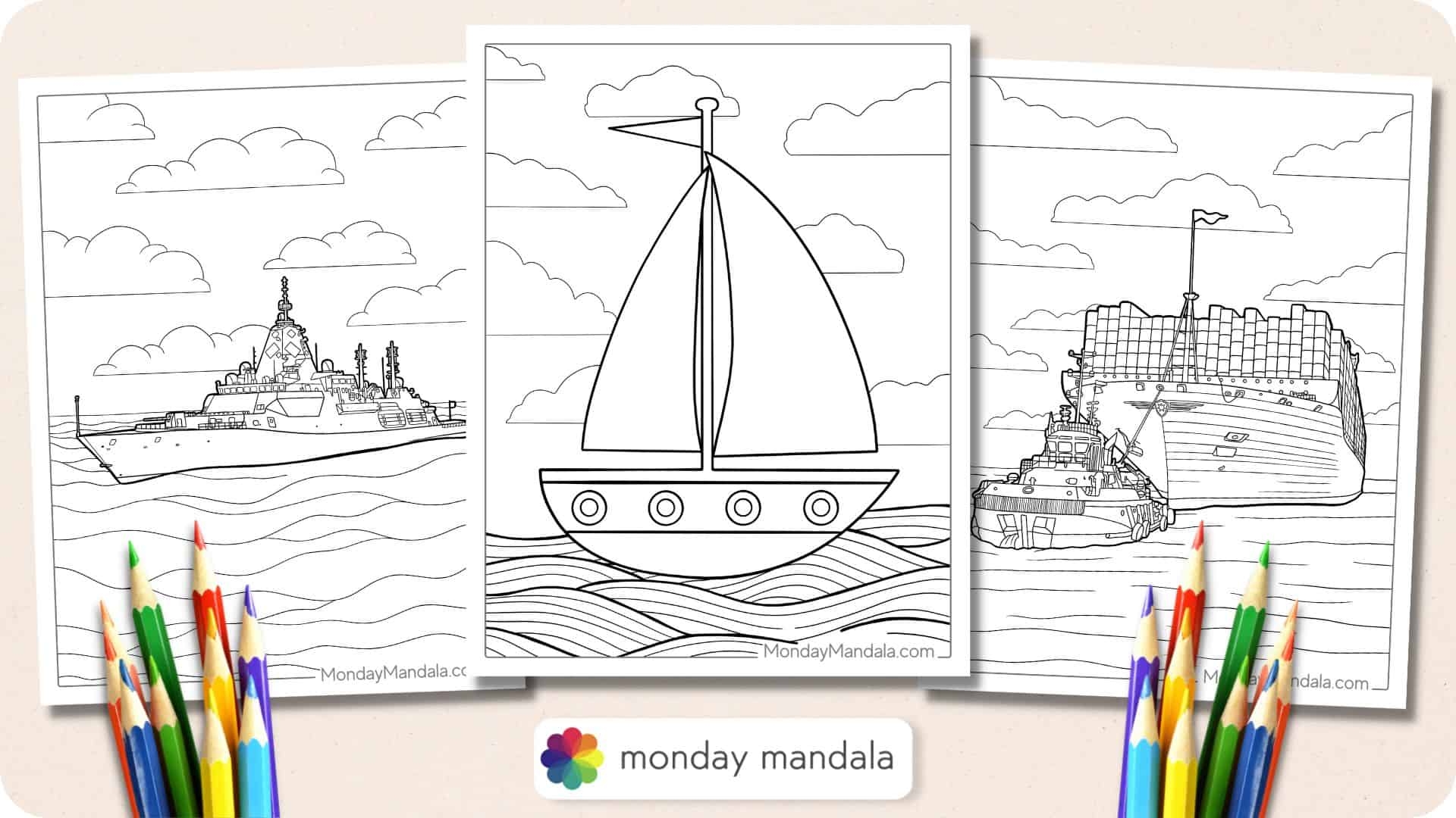 32 Boat U0026 Ship Coloring Pages Free PDF Printables 
