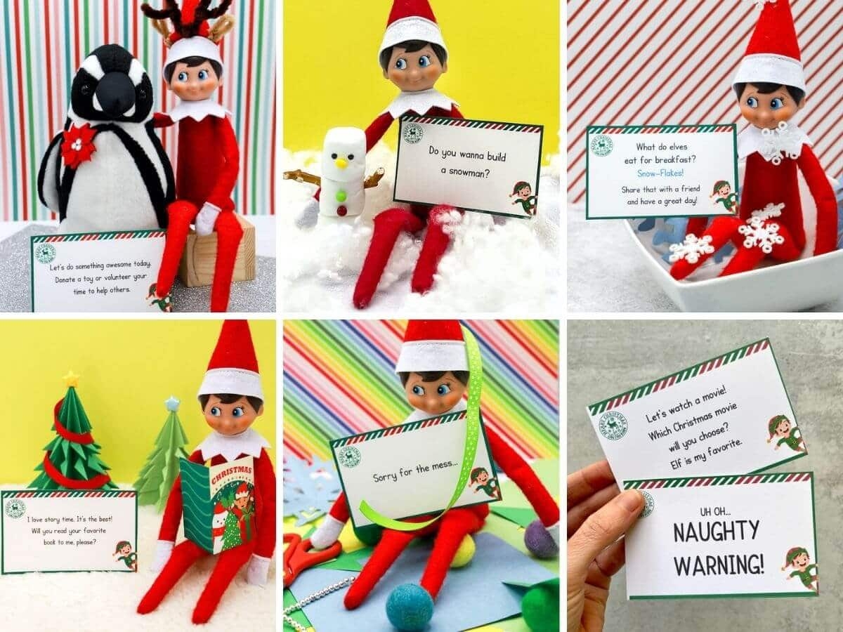 sledding elf on shelf printable