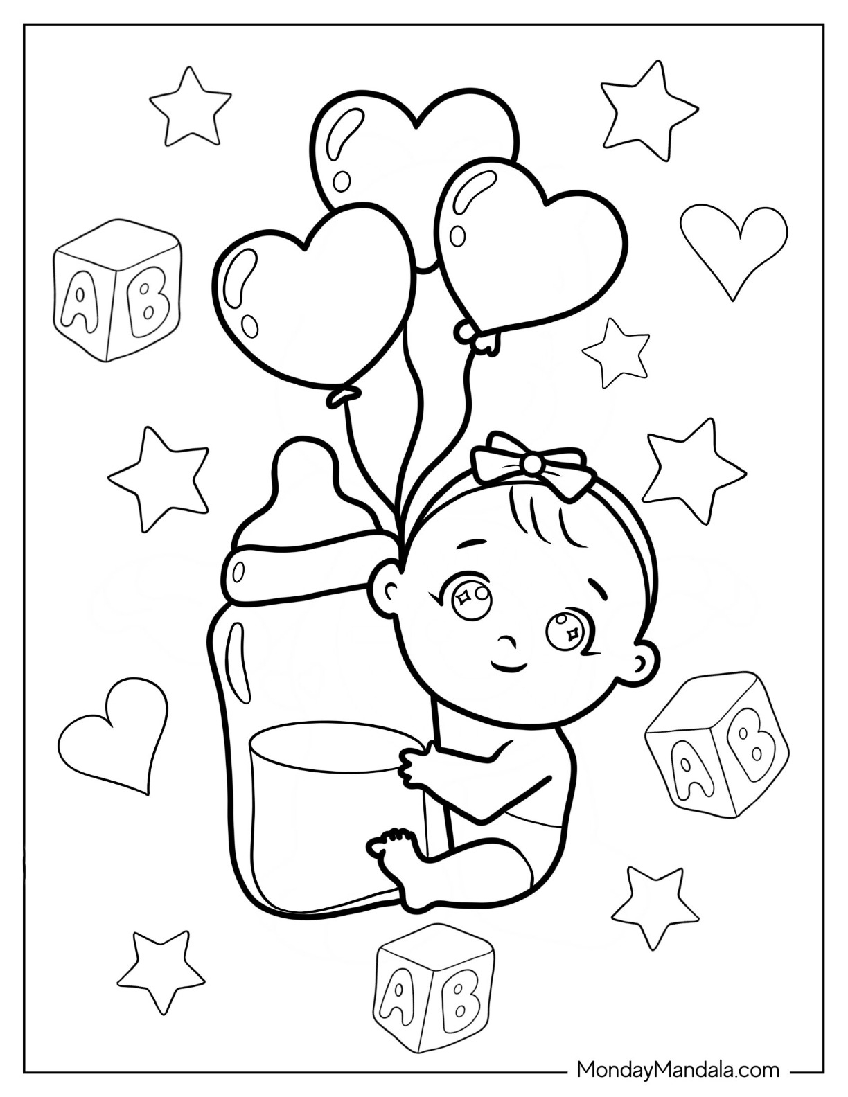 free printable new baby coloring pages