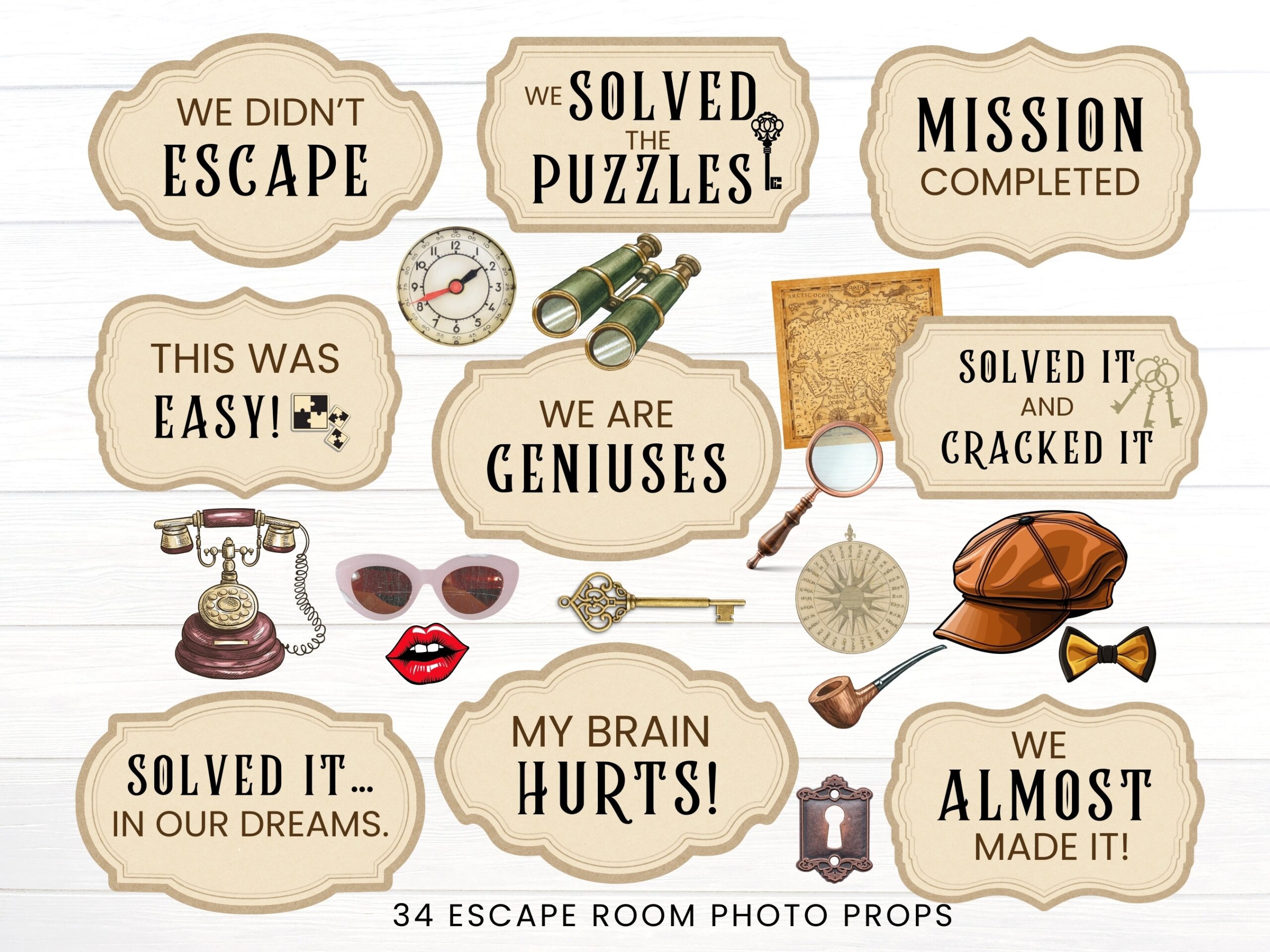 escape room signs printable