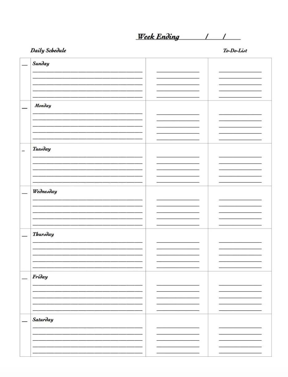 35 Free Weekly Planner Template Printables For 2024 Develop Good Habits