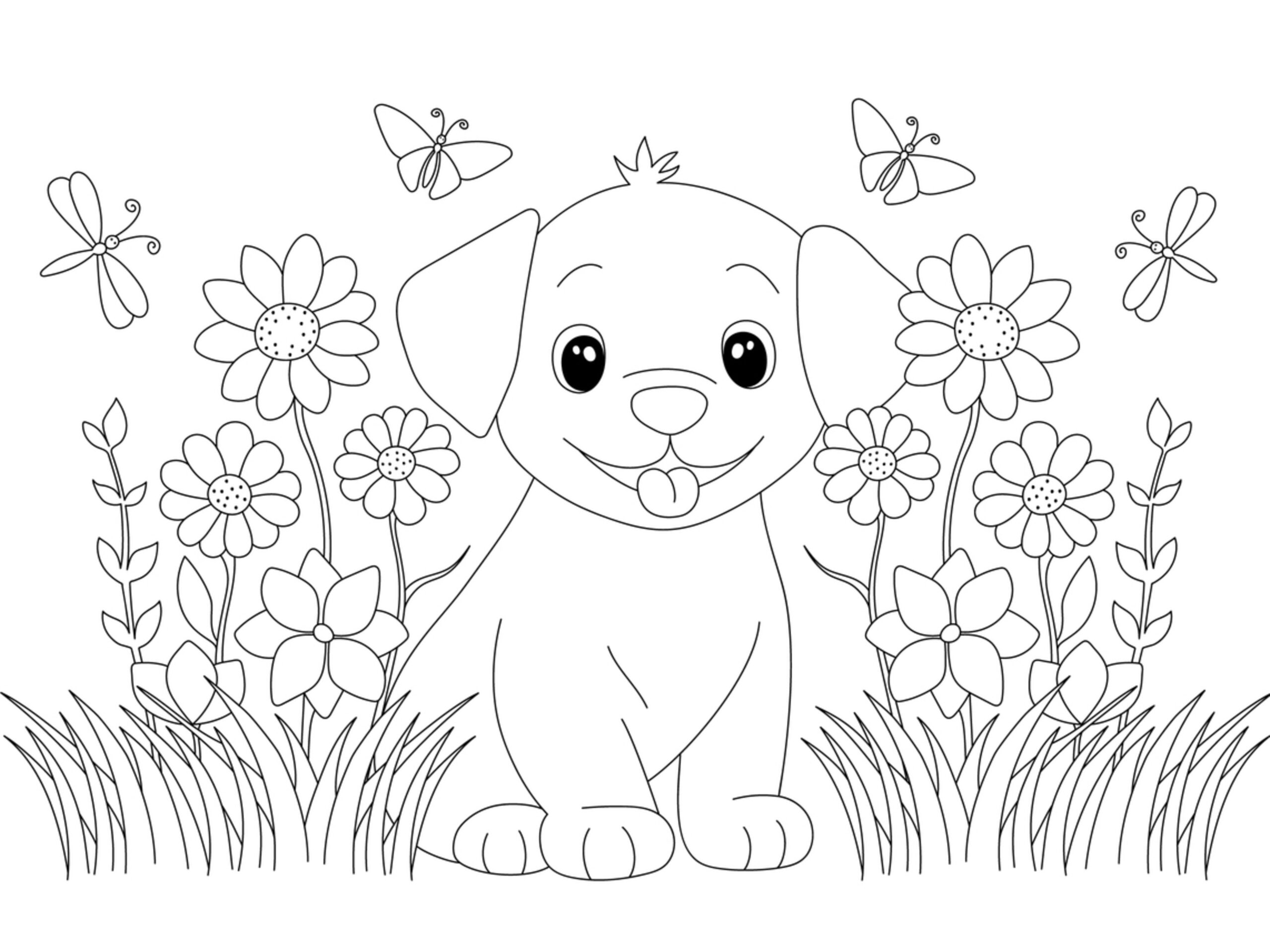 puppy coloring pages printable