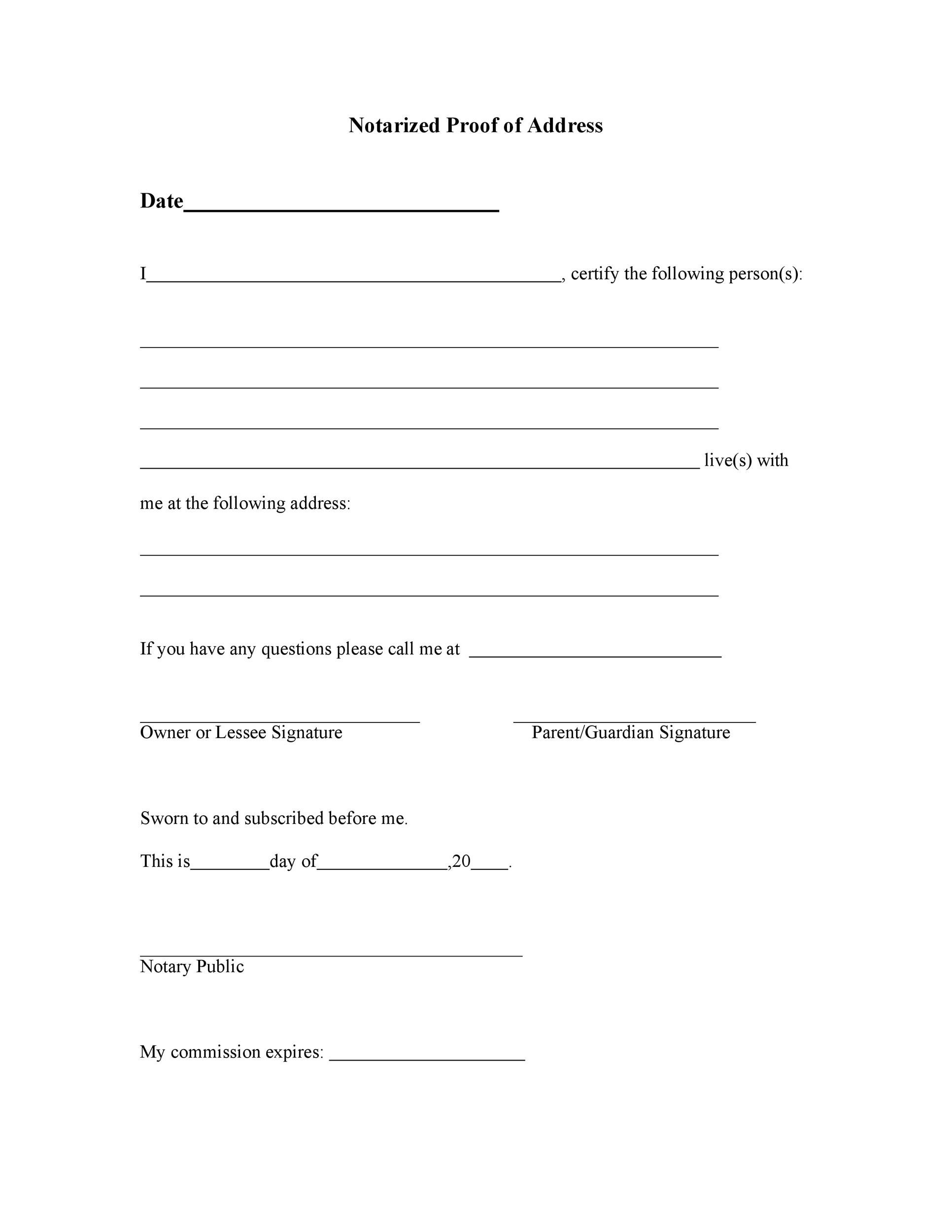 36 Proof Of Residency Letters from Family Member Landlord  36 Proof Of Residency Letters from Family Member Landlord