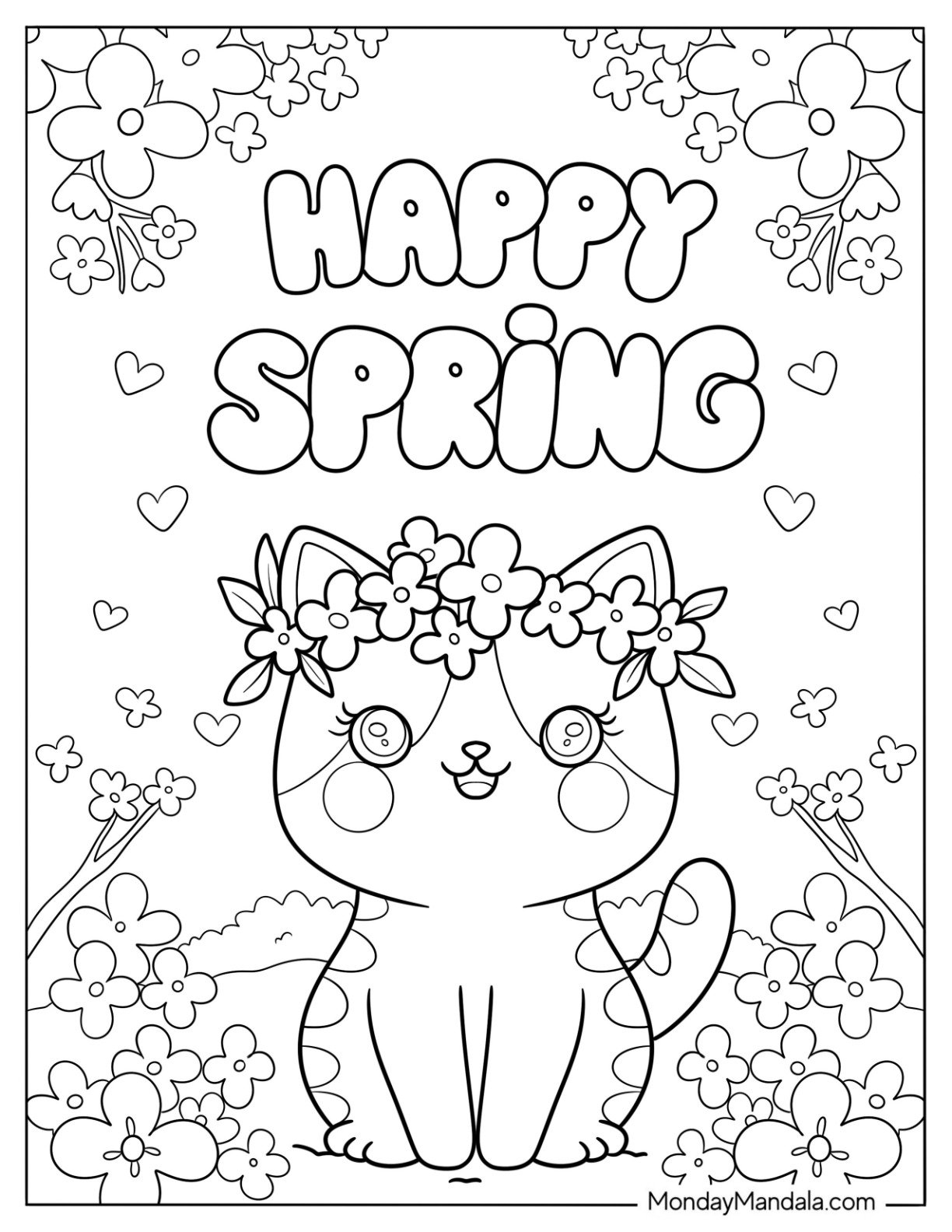 printable spring coloring pages for kindergarten