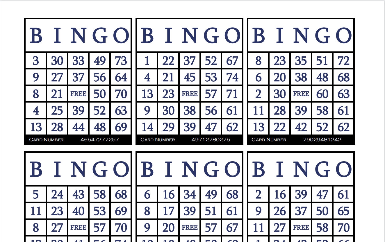 3600 Printable Bingo Cards 6 Per Page Large Activities For Seniors Kids Holidays Parties Games For Adults Zoom Bingo Cards 1 75 Ball Etsy Ireland
