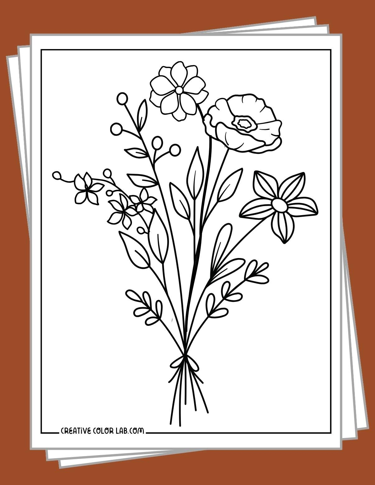 printable coloring pages of flowers