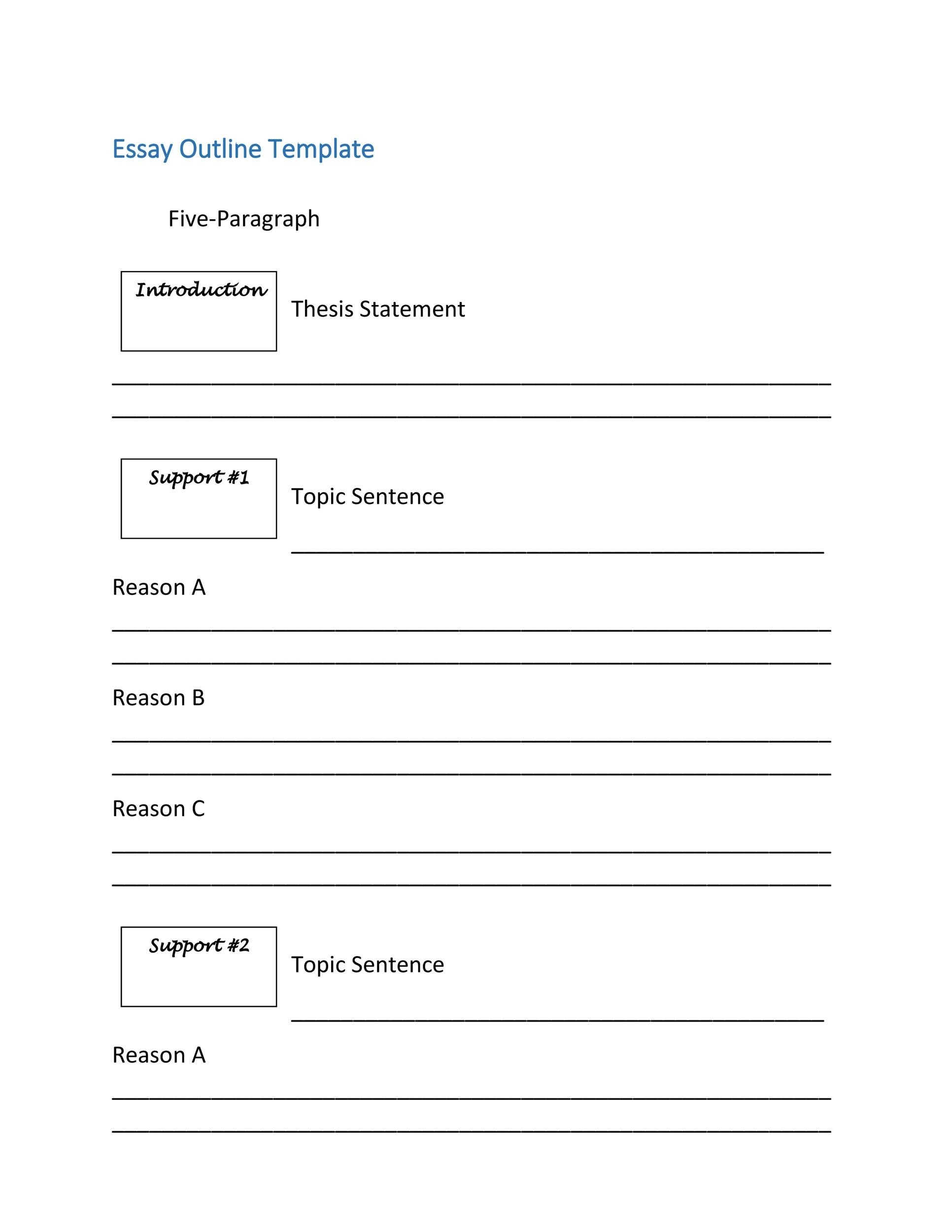 37 Outstanding Essay Outline Templates Argumentative Narrative Persuasive 