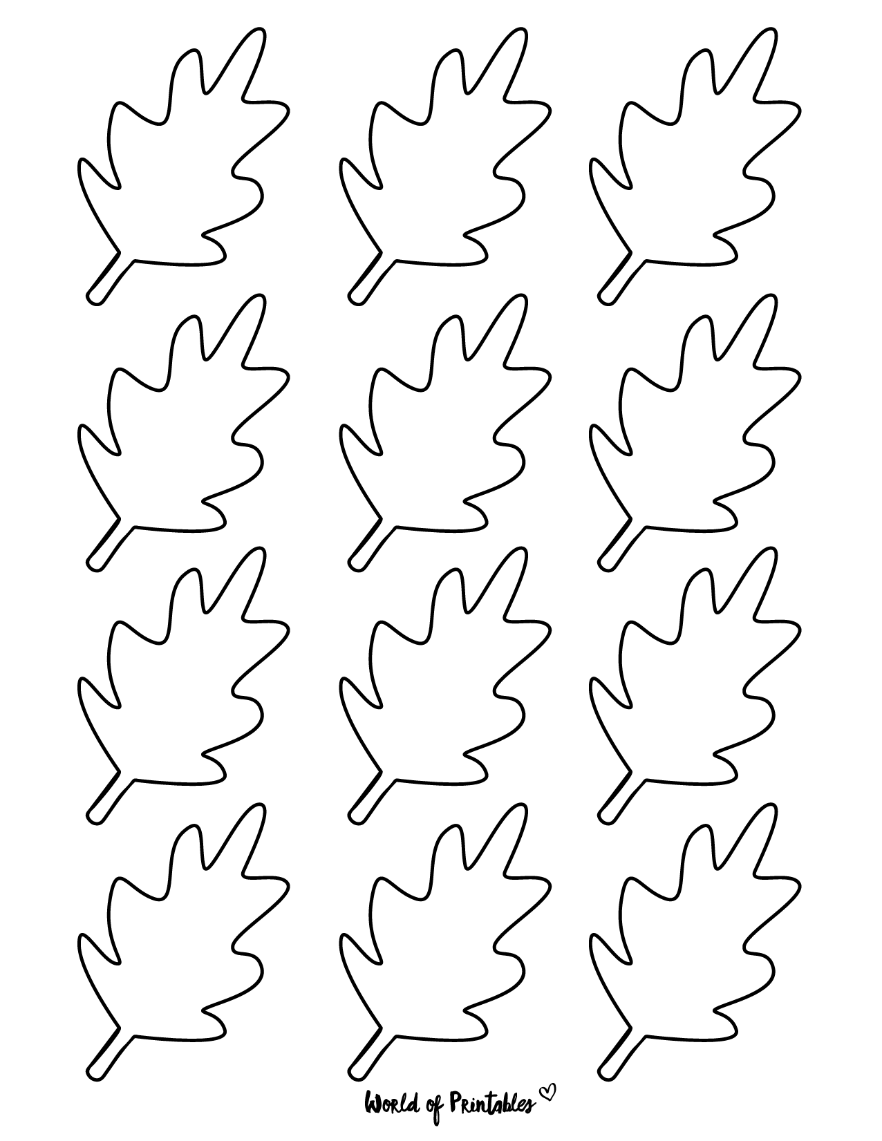 37 Printable Leaf Templates Outlines U0026 Shapes Free World Of Printables