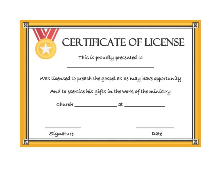 38 Ordination Certificate Templates Free Printables