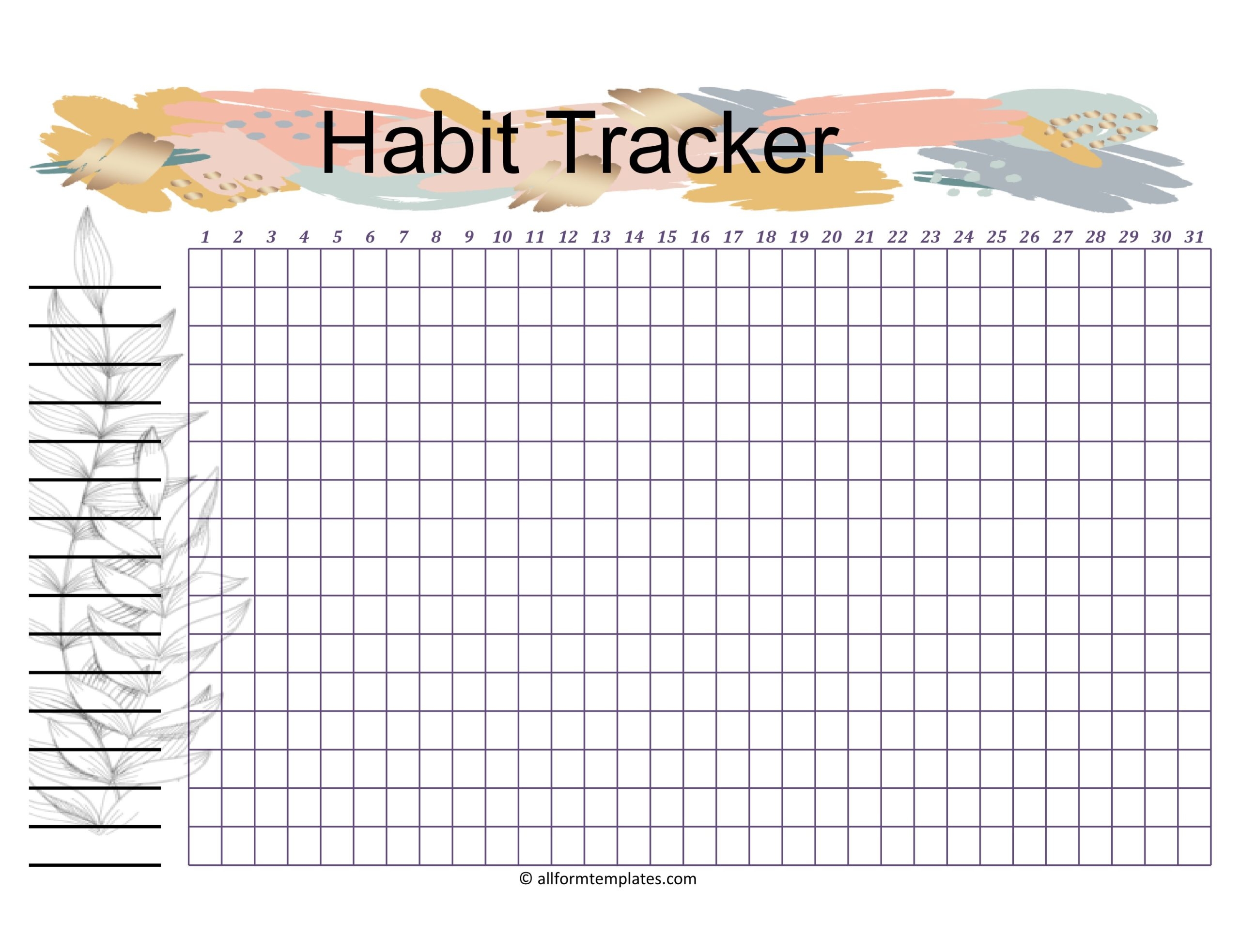 39 Free Habit Tracker Templates Daily Weekly Monthly 