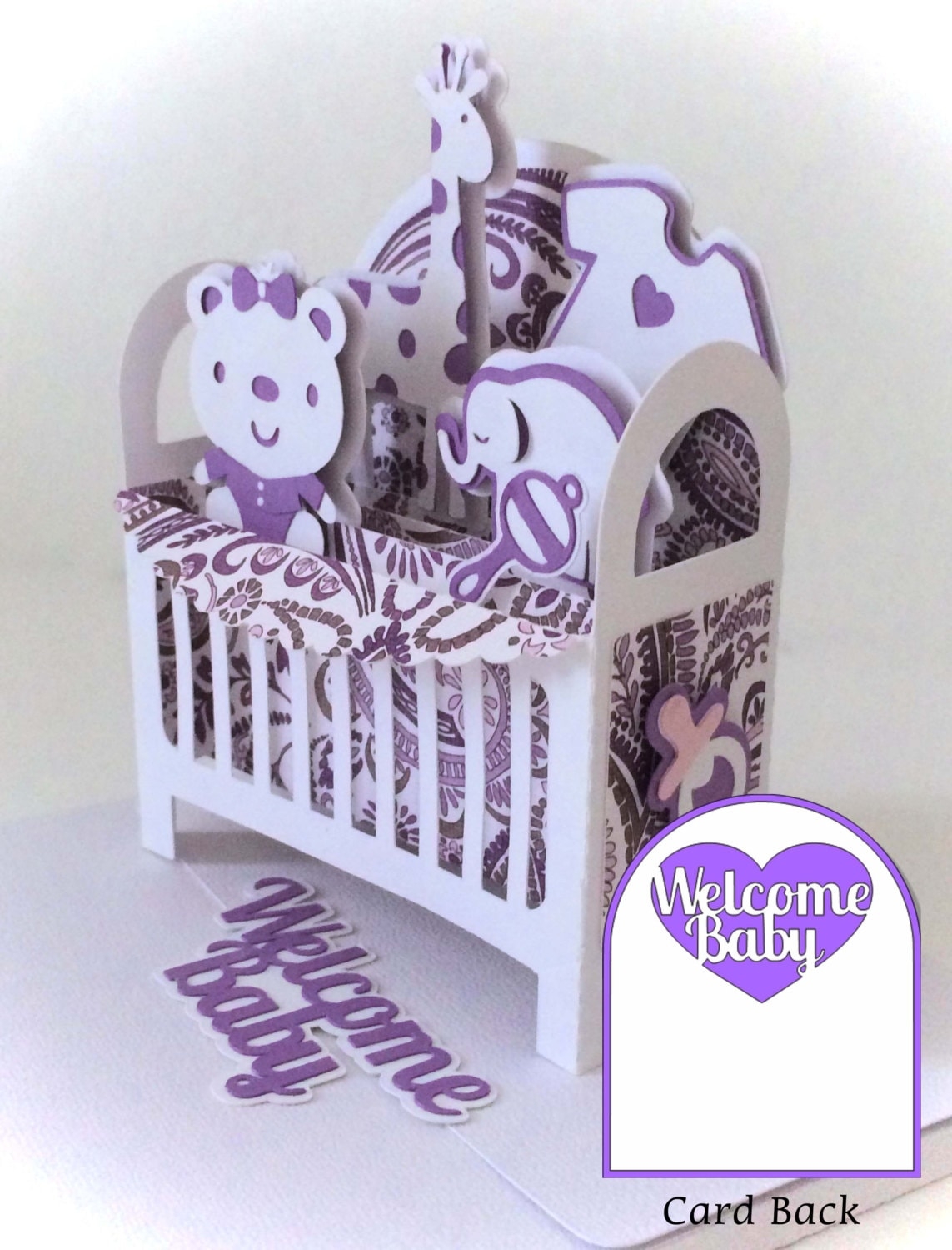 3d Baby Crib Card Etsy Australia