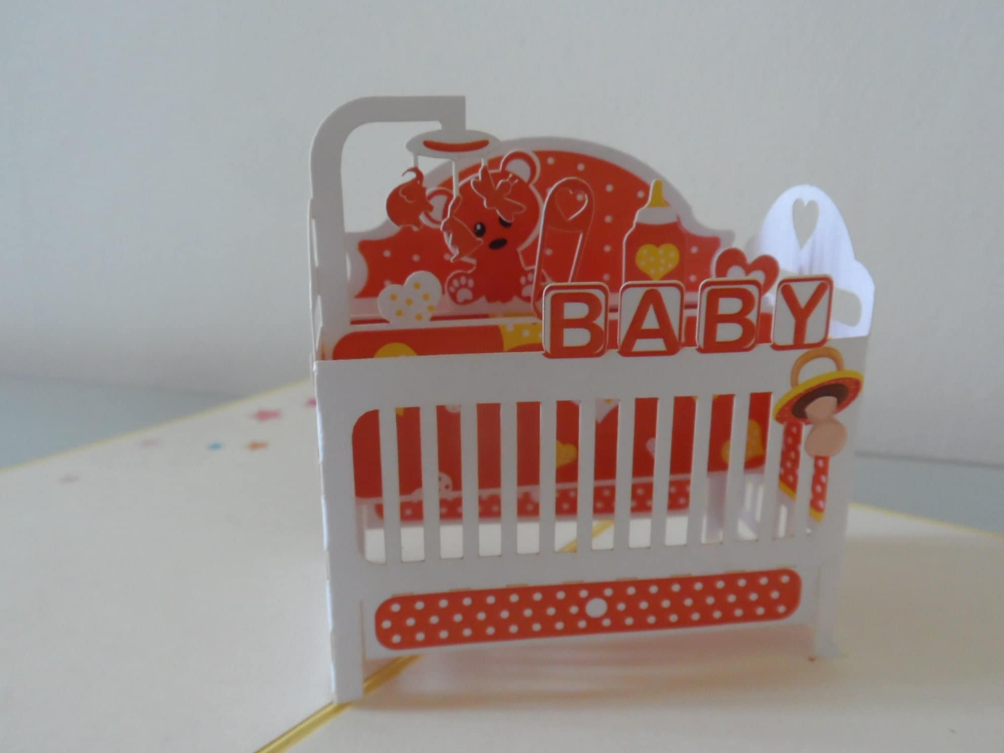 3d Baby Crib Card Etsy Australia