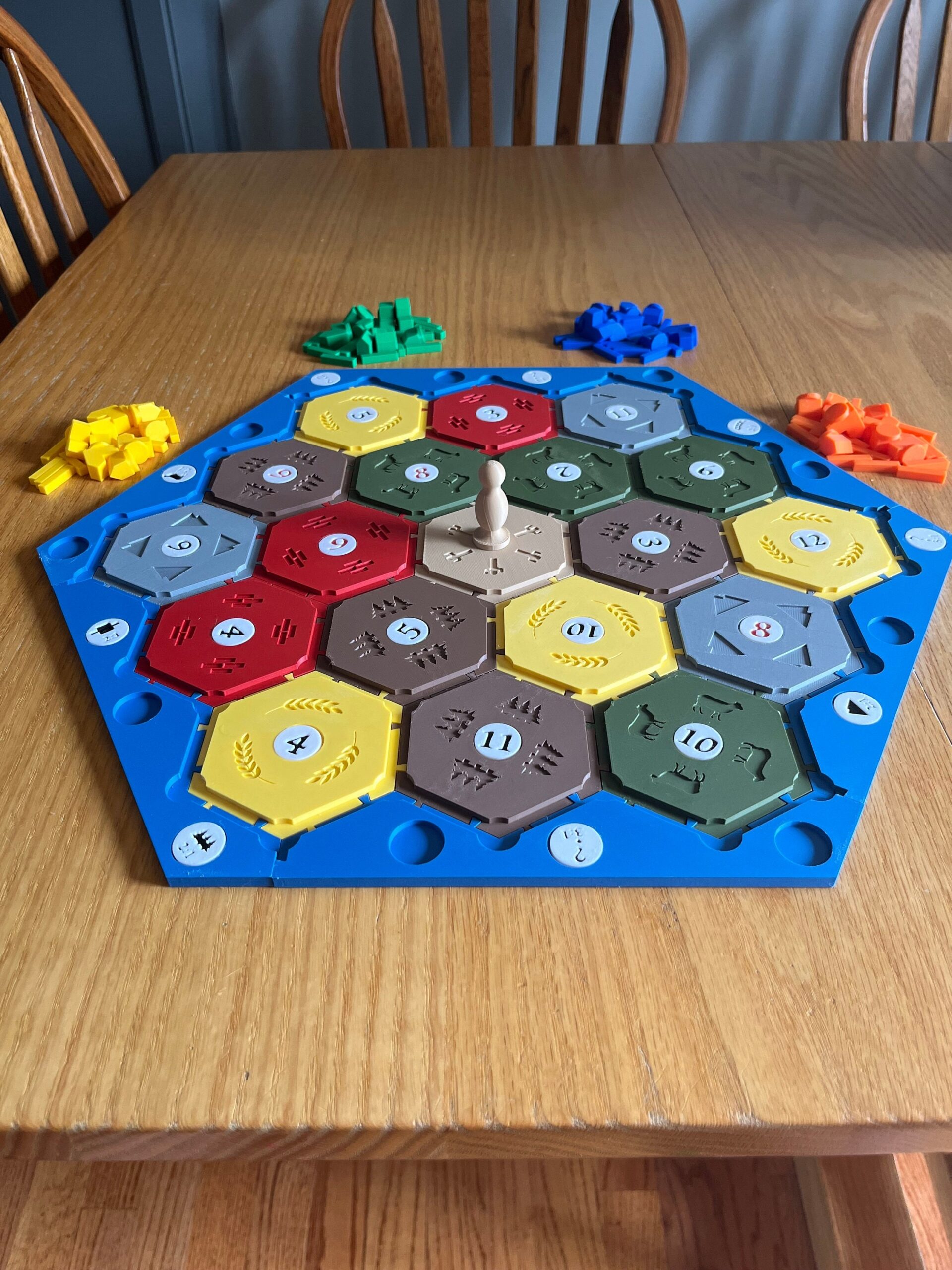 3D Printed Game Board 3 4 Players 3D Printed Hand Made Full Color Interlocking 3D Printing Game Board 3D STL Digital File Etsy