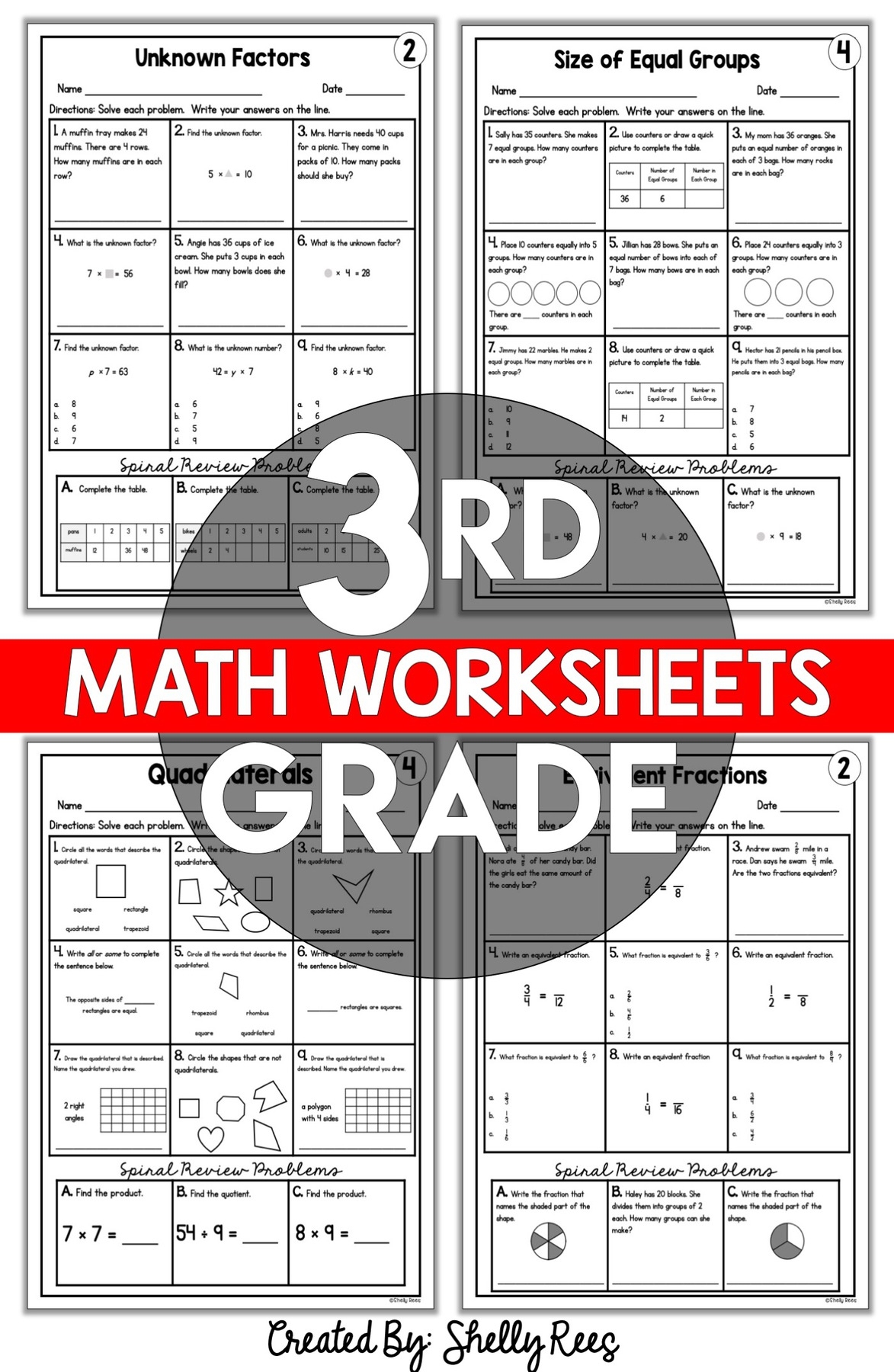 free printable 3rd grade math worksheets
