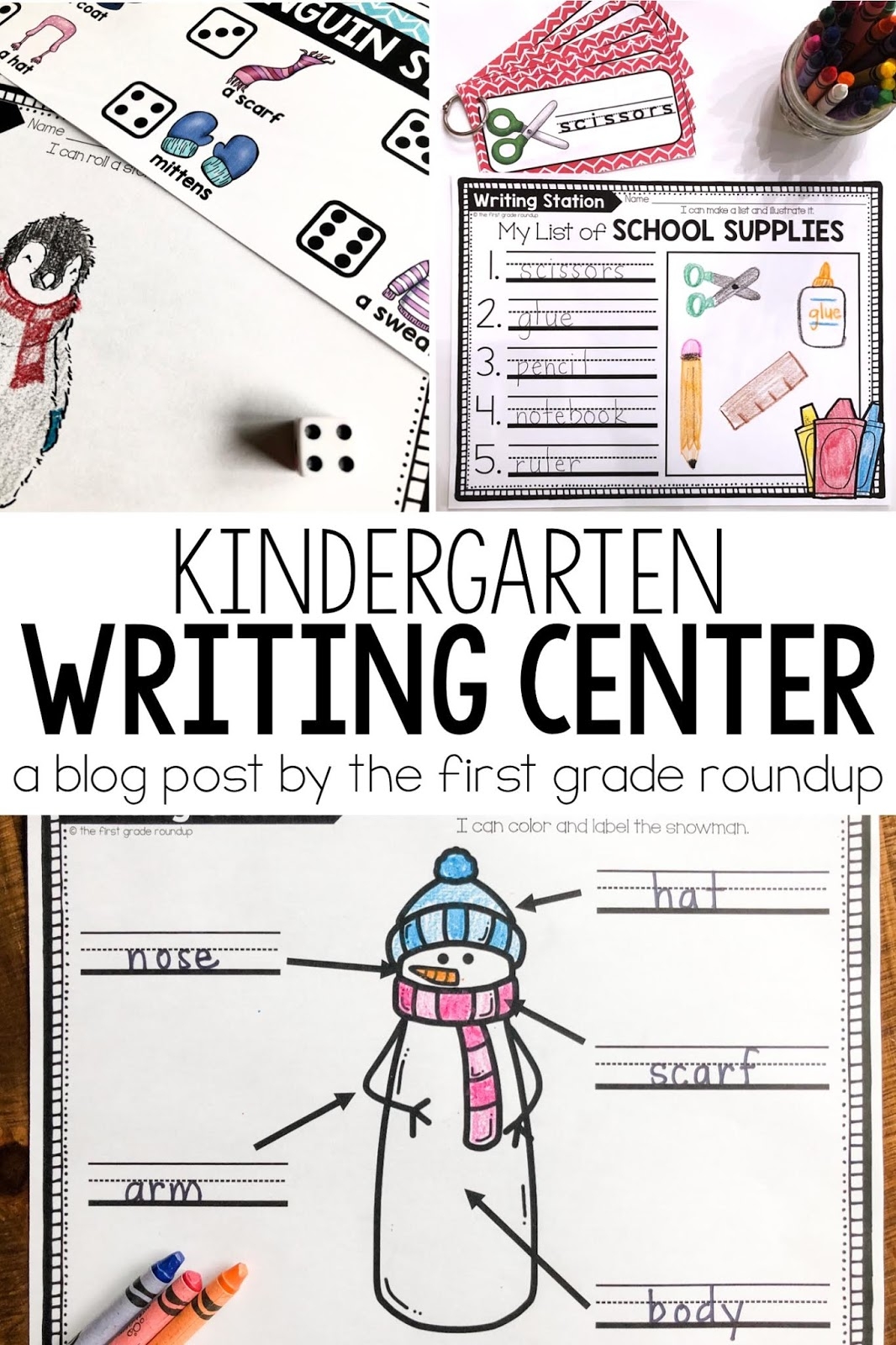 4 Must Have Writing Centers For Kindergarten The First Grade Roundup