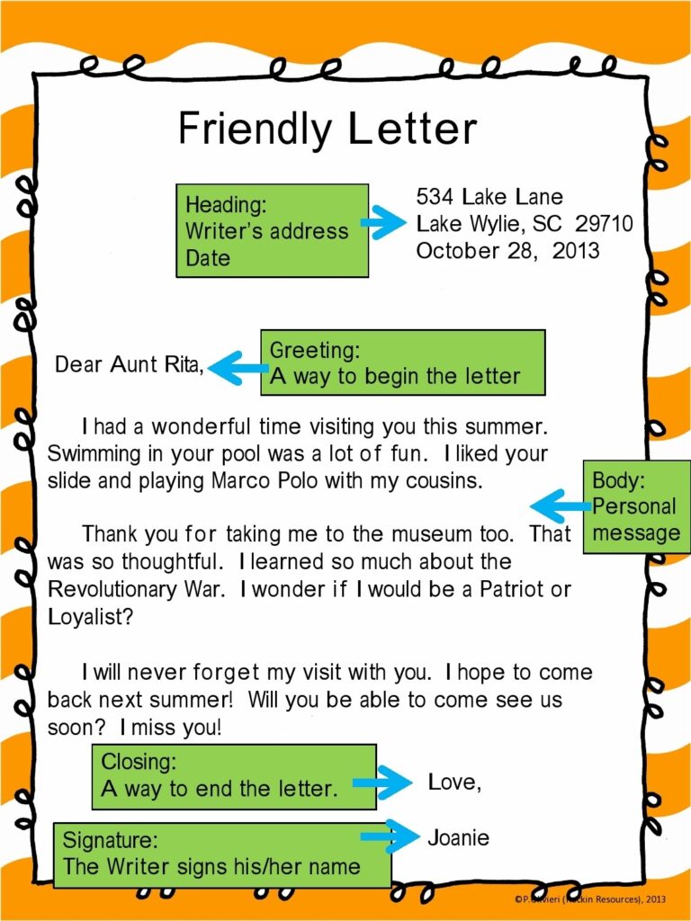 40 Best Friendly Letter Format Examples TemplateLab
