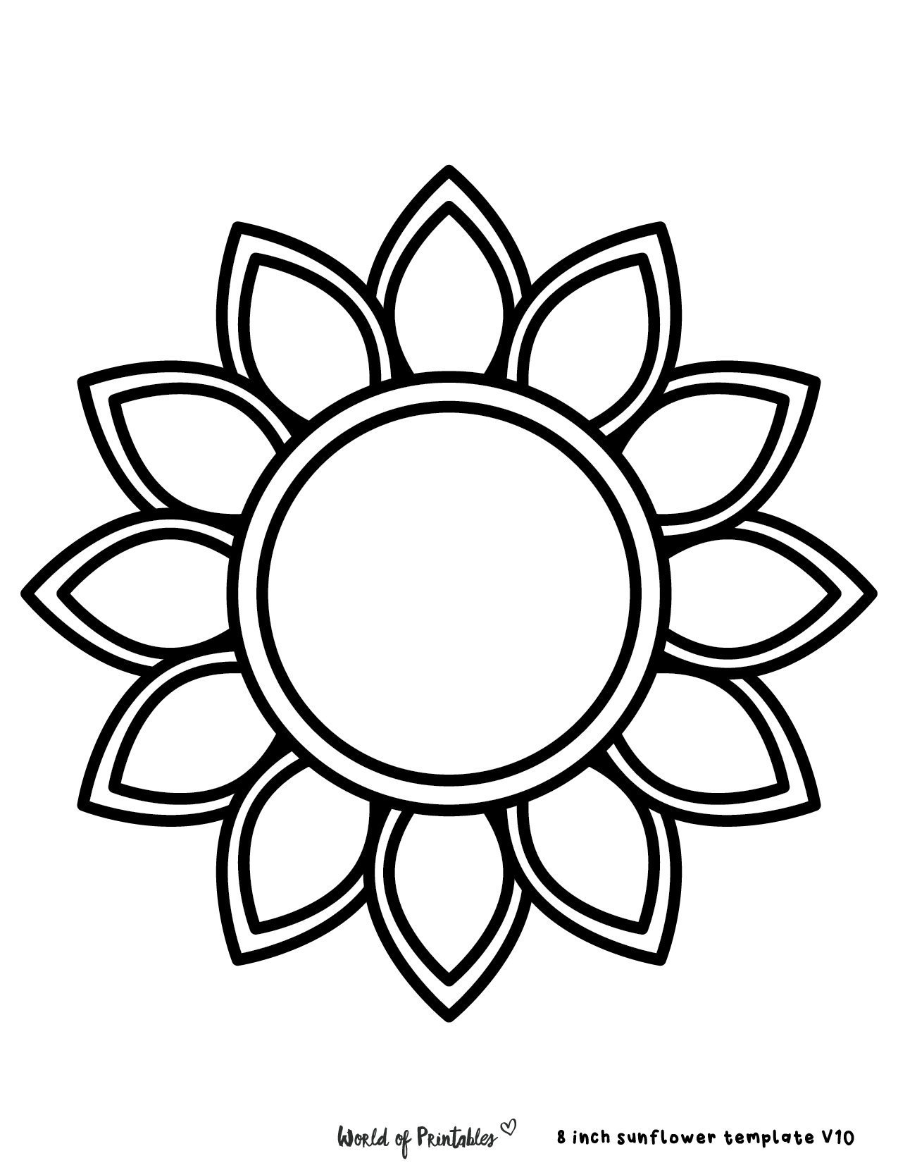 free printable sunflower template free printable sunflower template