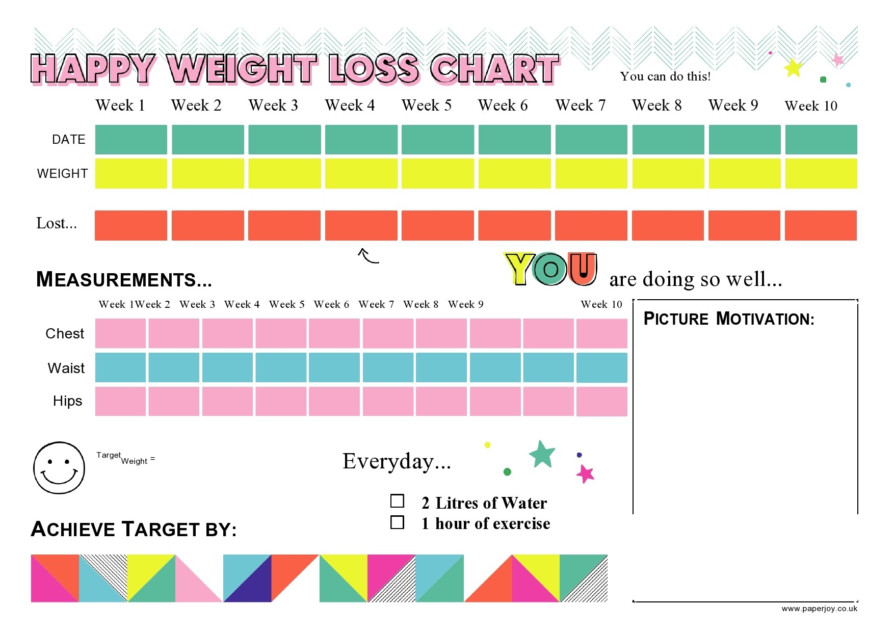 daily weight tracker printable