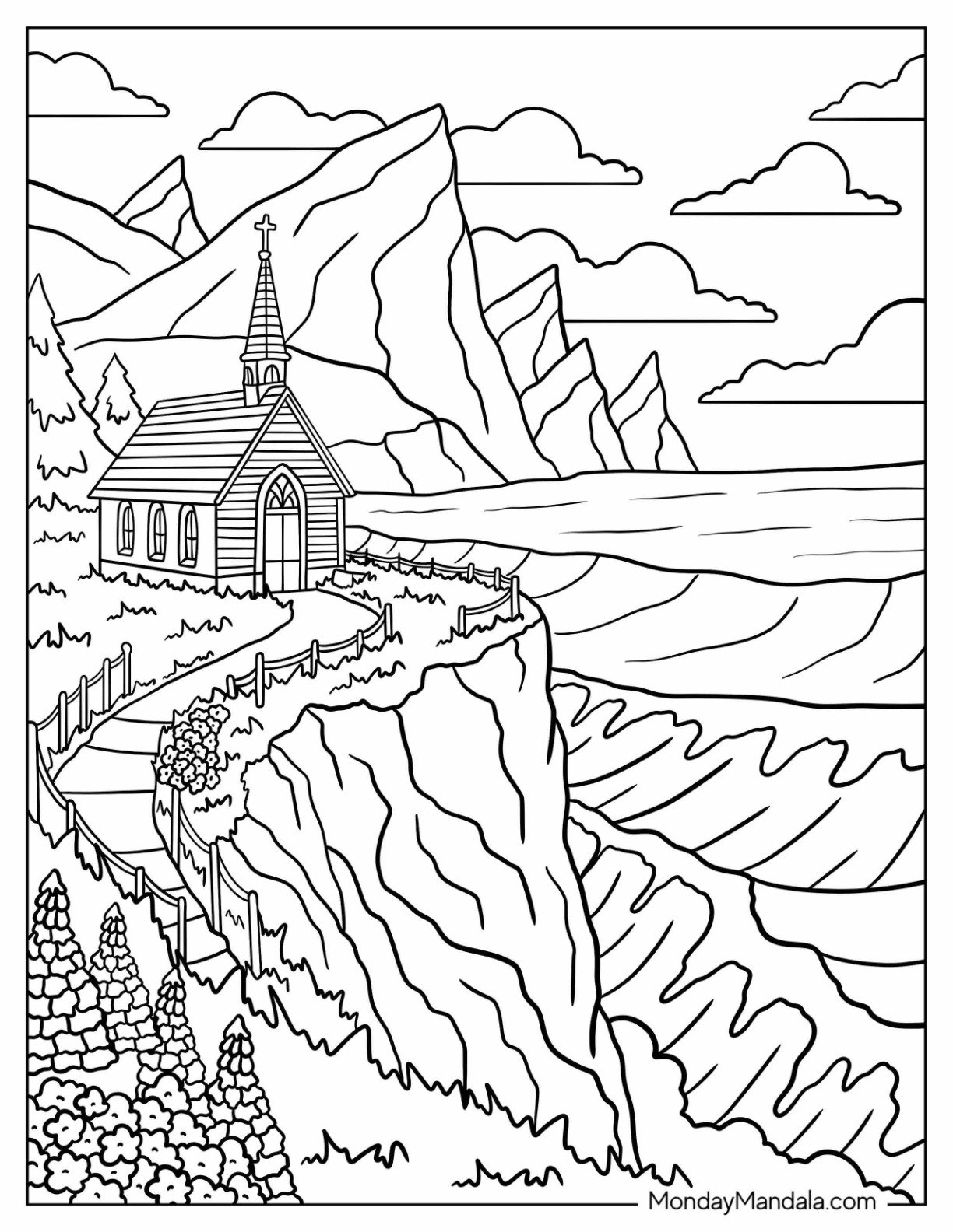 free printable churchs with steeples