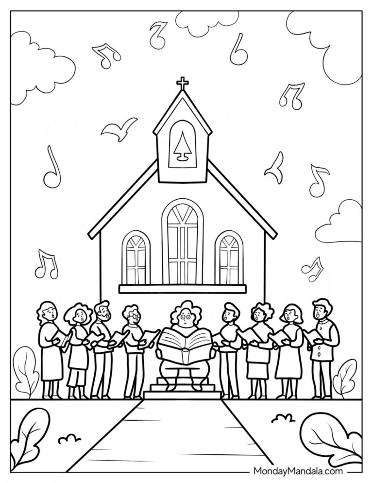40 Church Coloring Pages Free PDF Printables 