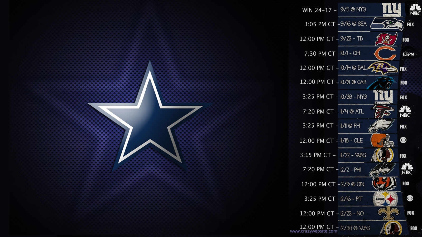  40 Dallas Cowboys Schedule Wallpapers WallpaperSafari