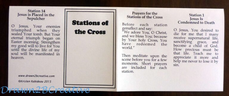 40 Days Of Free Lenten Printables Stations Of The Cross Minibook Of Prayers Drawn2BCreative