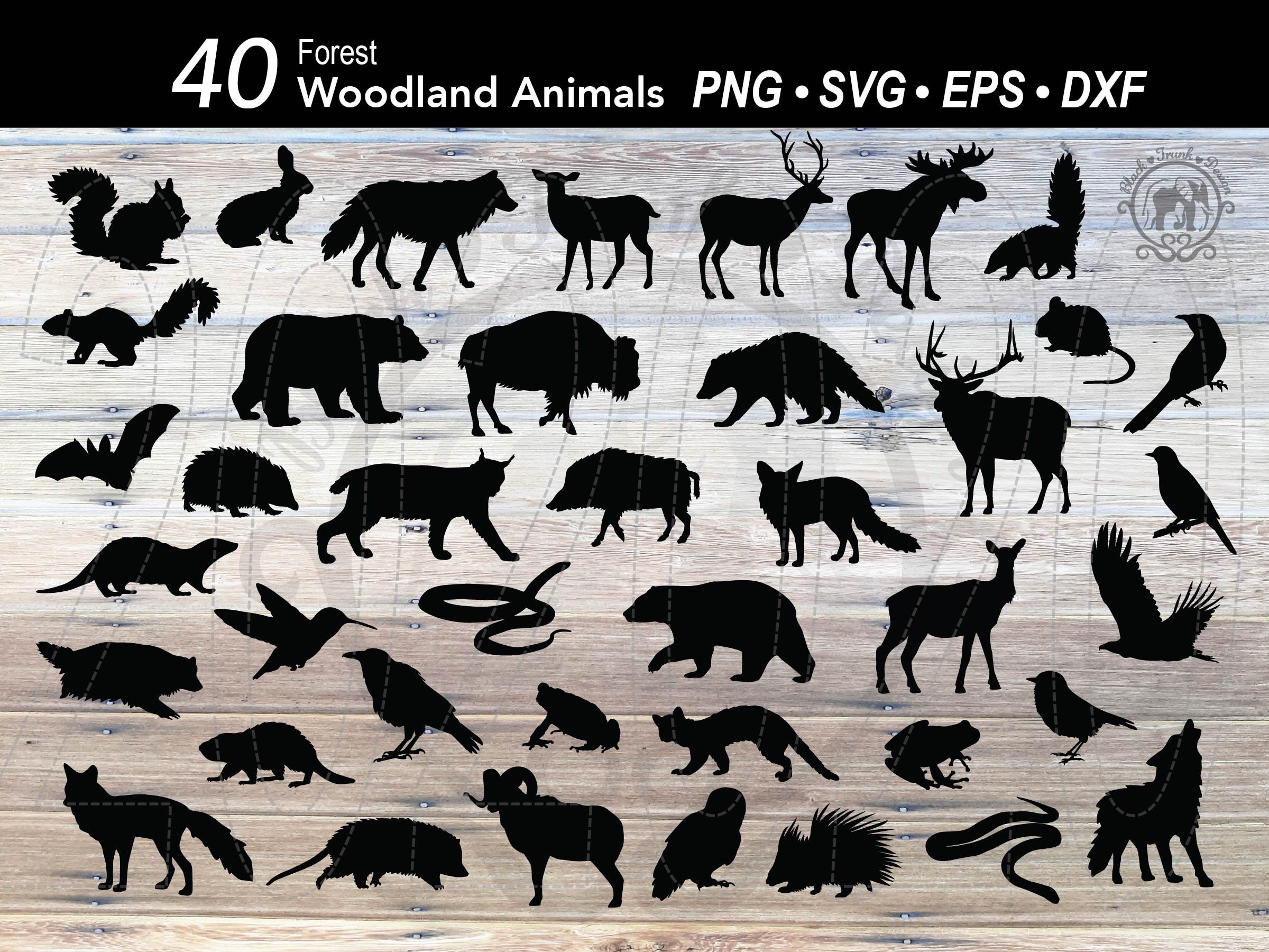 free printable forest animal silhouettes