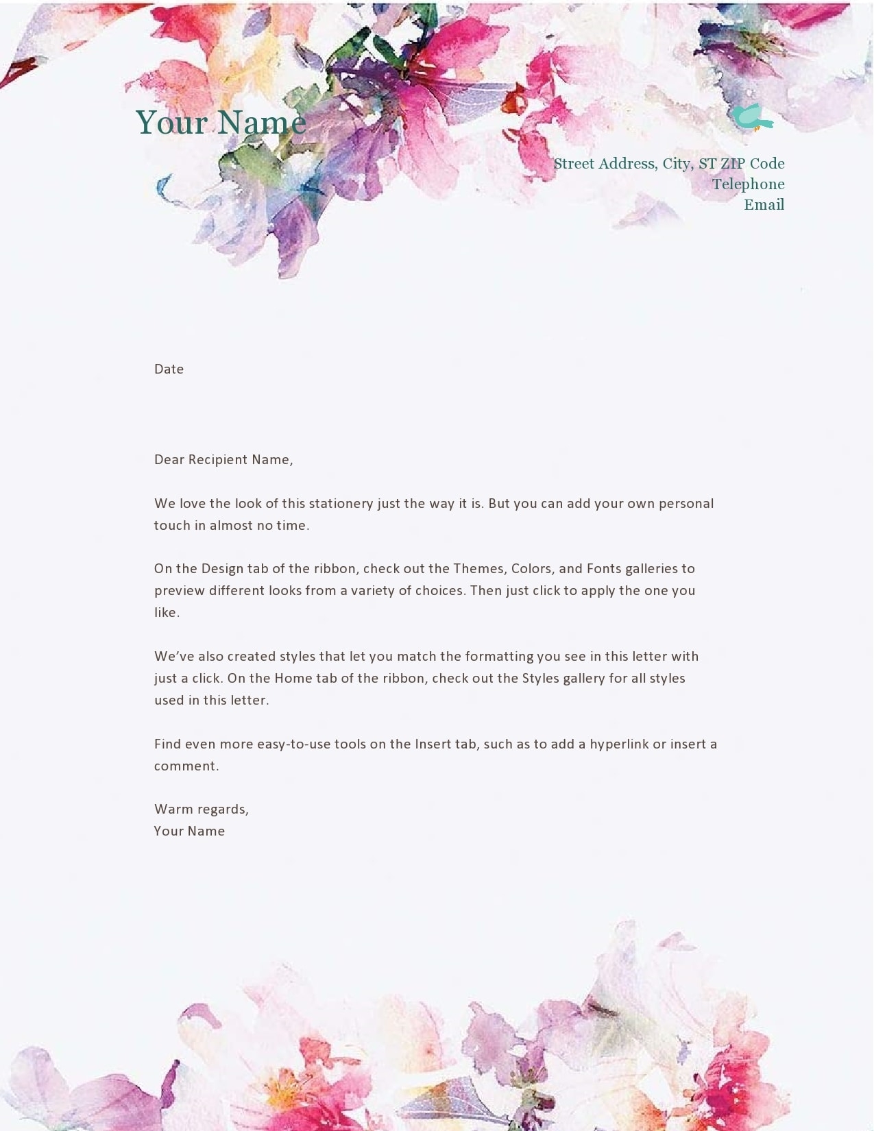 free printable letterhead templates