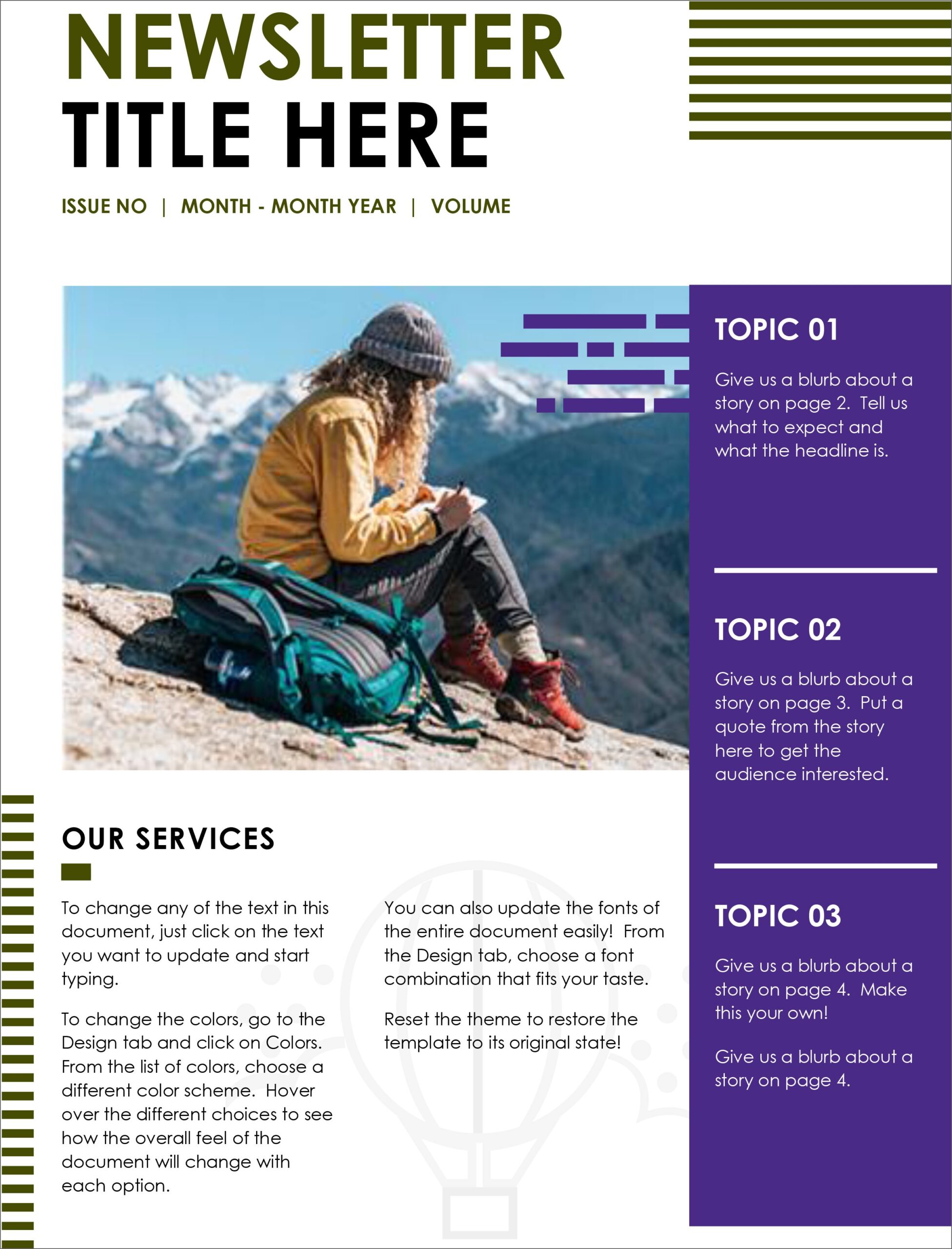 40 Free Printable A4 Newsletter Templates For School And Community 