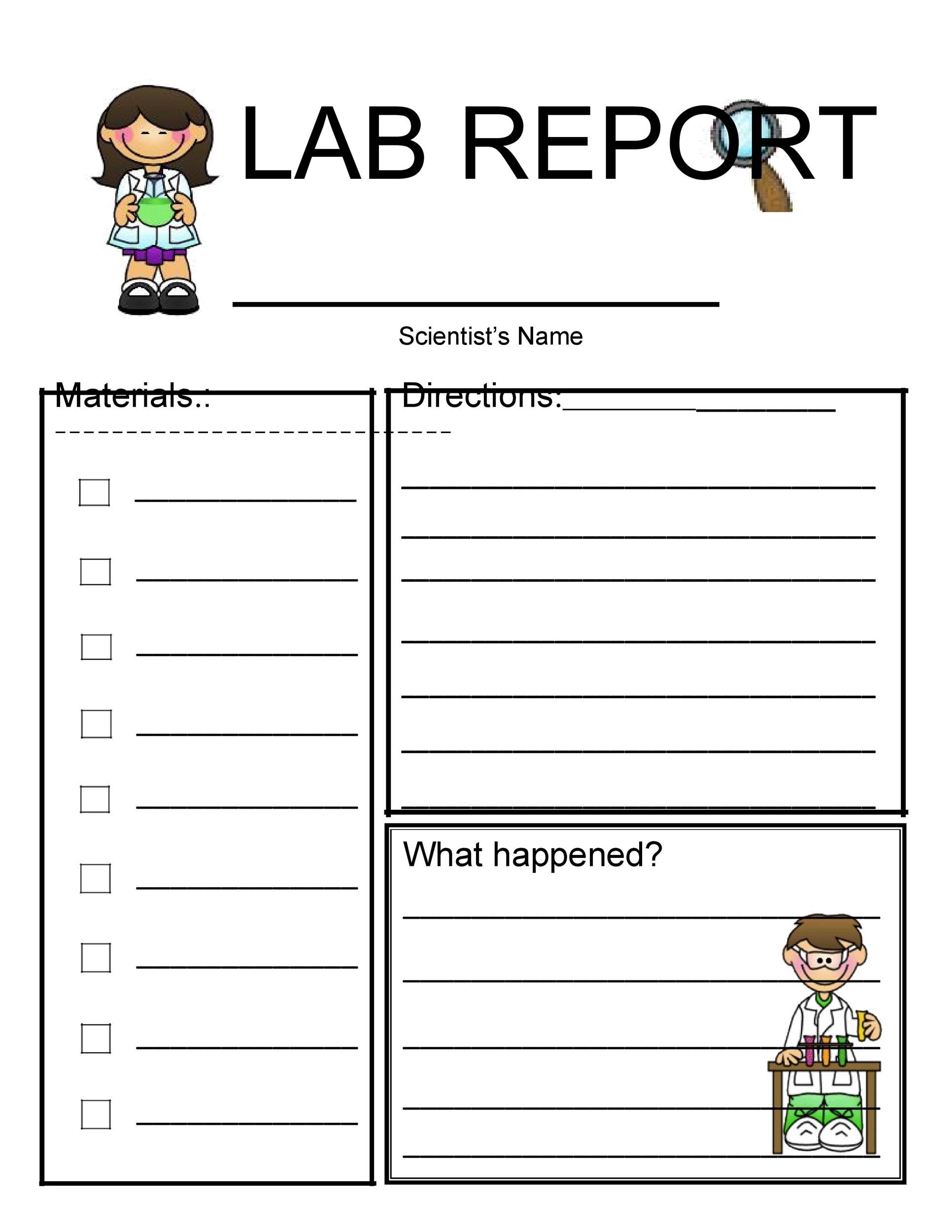 40 Lab Report Templates U0026 Format Examples TemplateLab