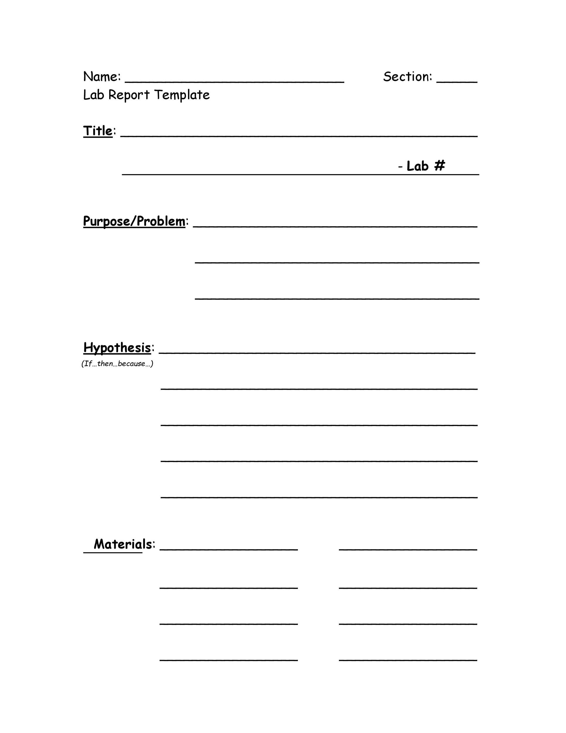 40 Lab Report Templates U0026 Format Examples TemplateLab