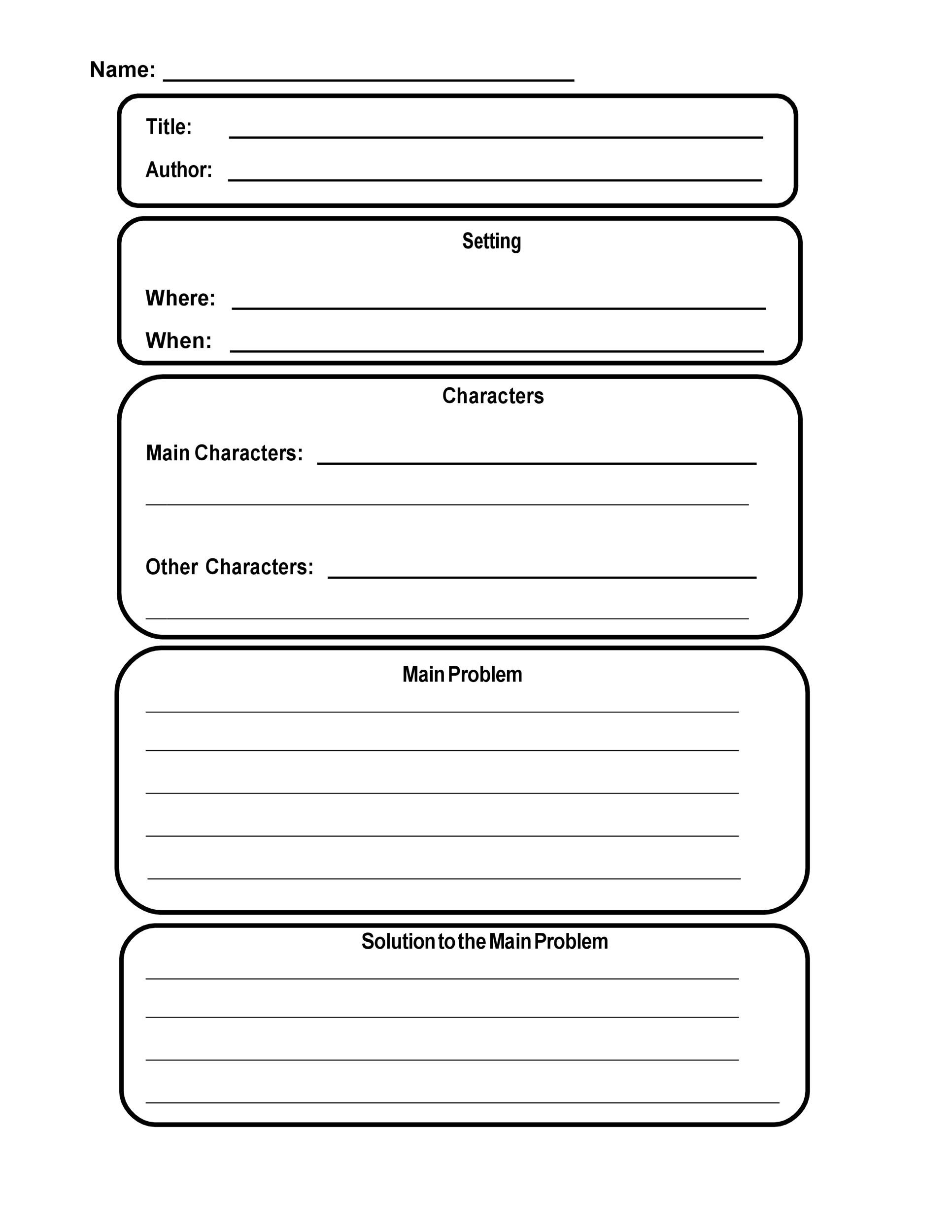 free printable story map