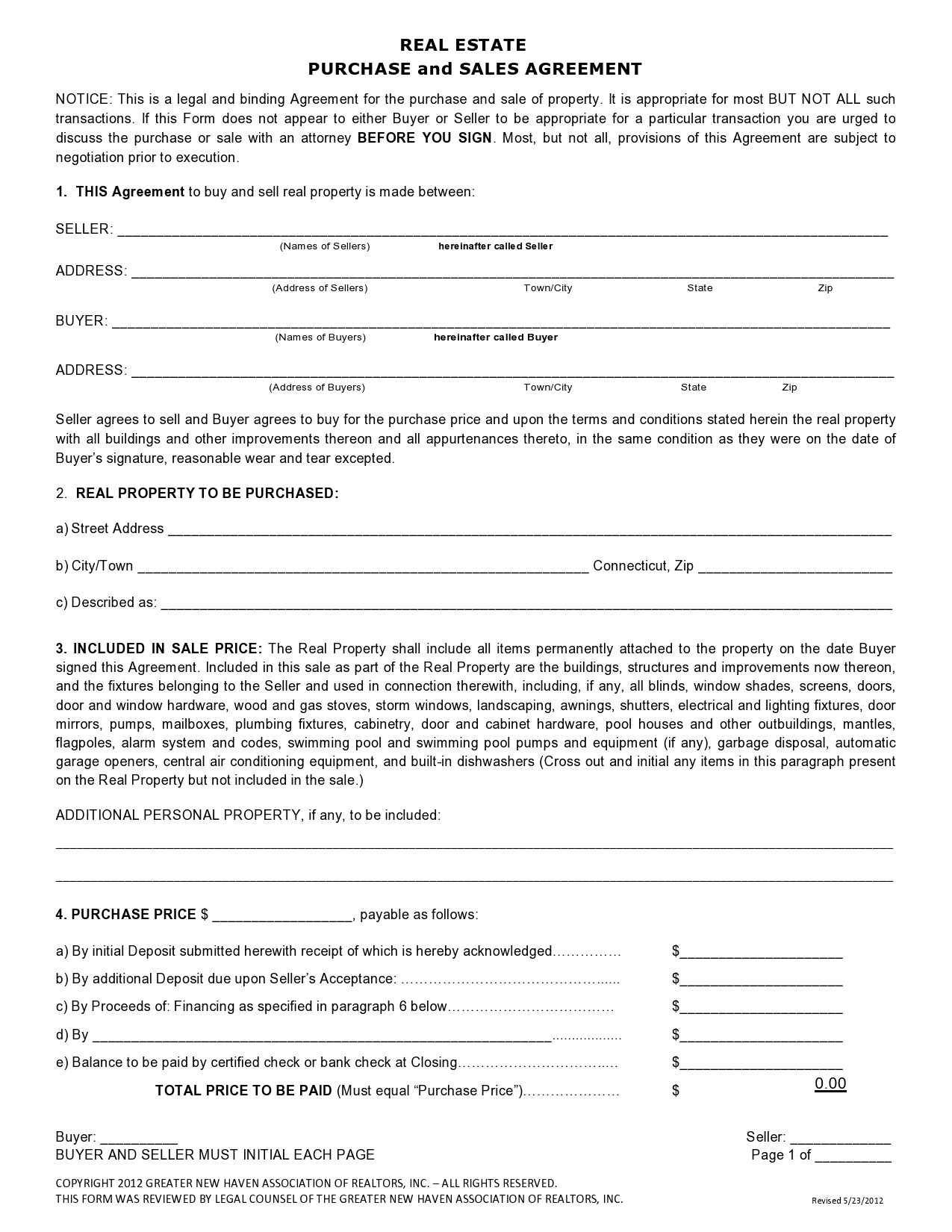 printable estate sale contract