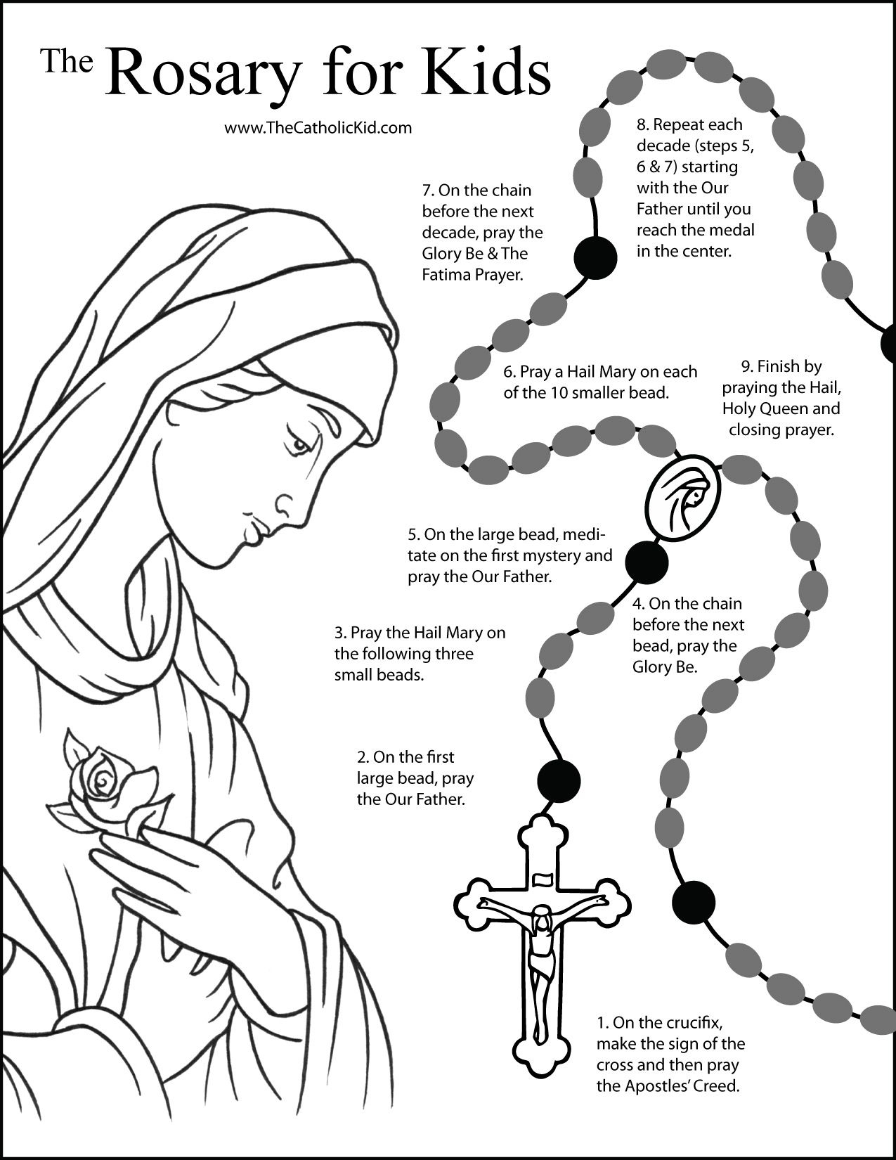 hail mary printable coloring page