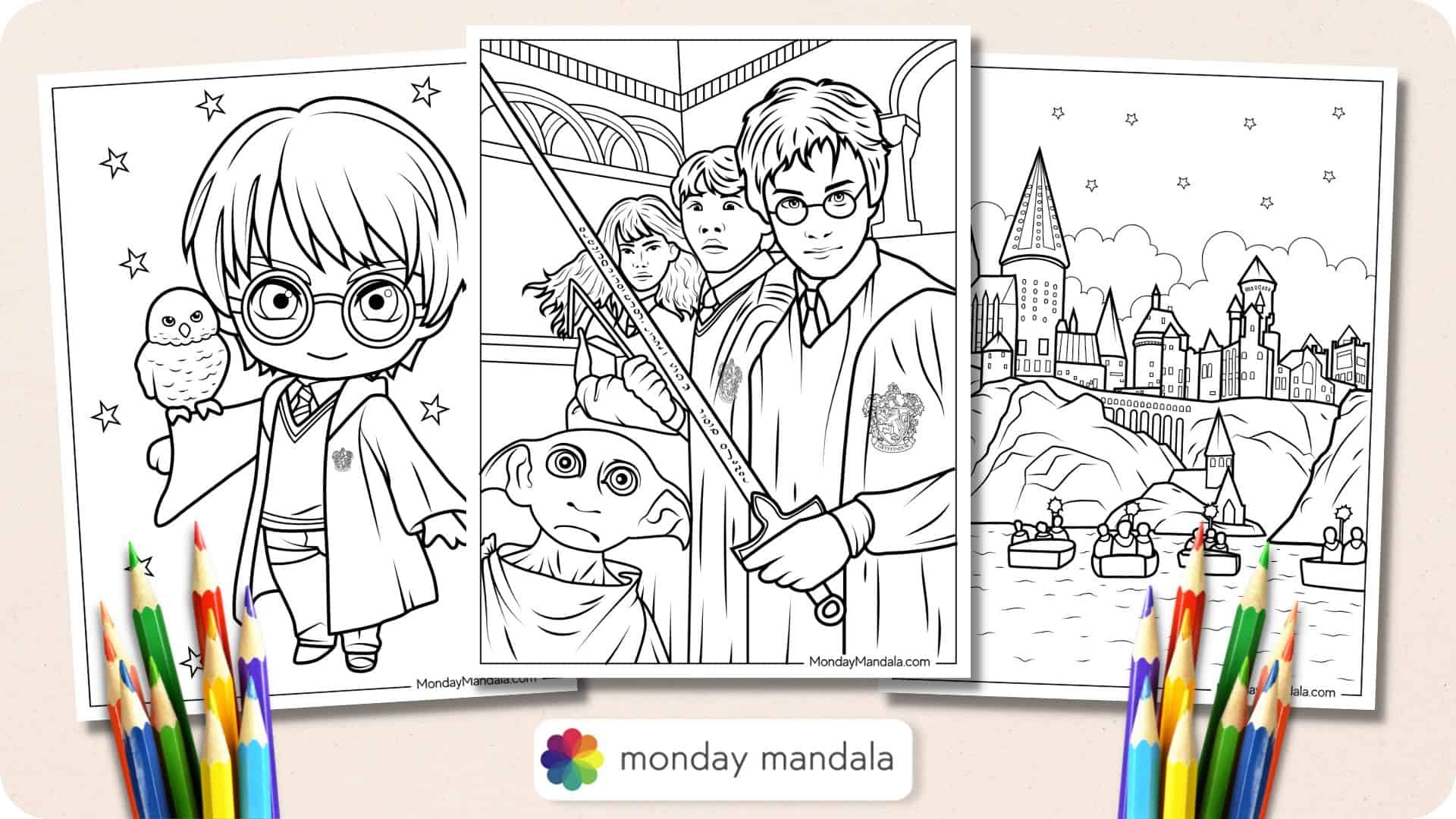 harry potter printable coloring pages
