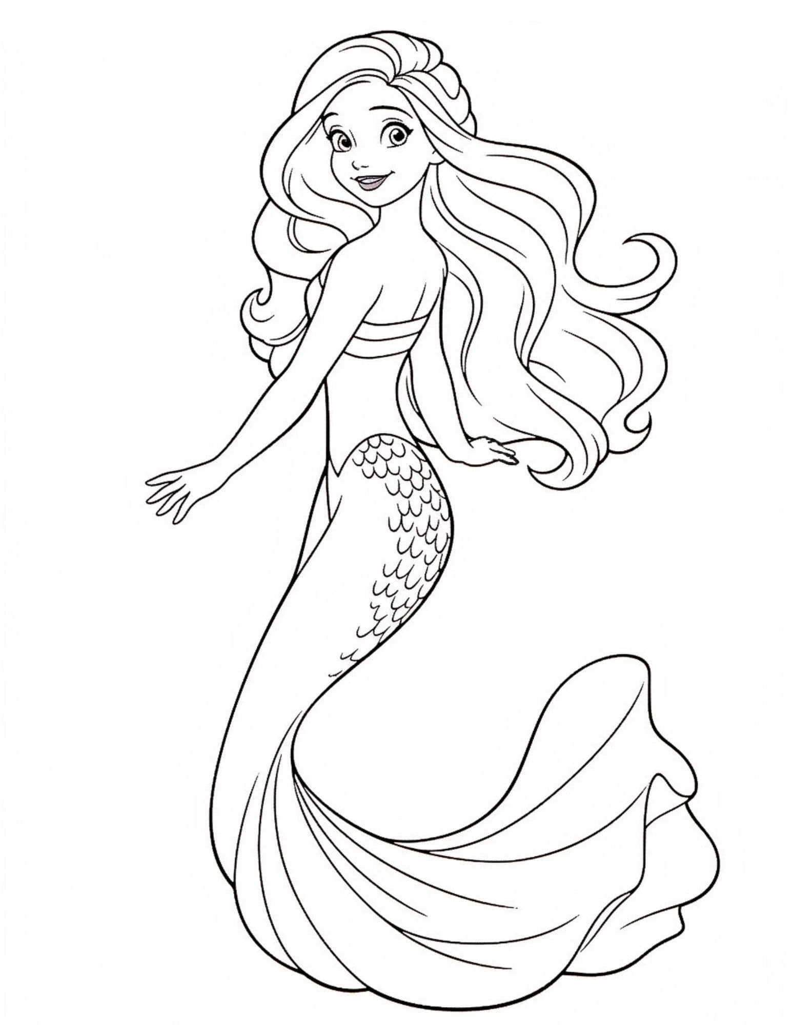 mermaid coloring pages printable
