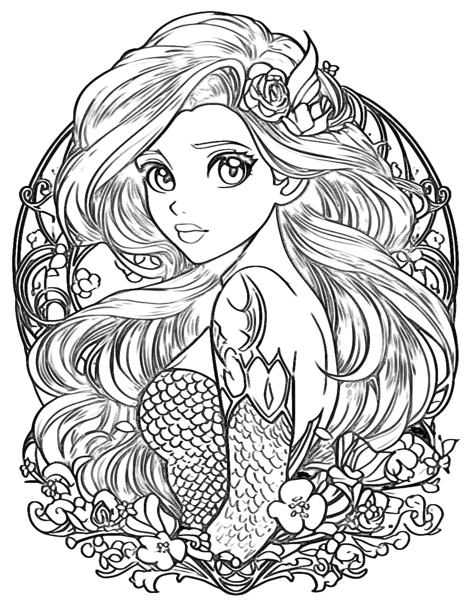 printable coloring pages for girls mermaid