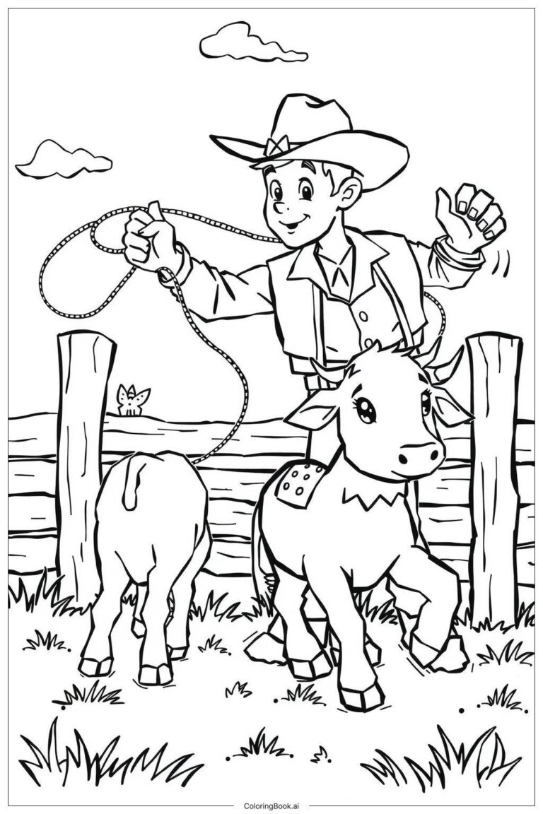 46 Cowboy Coloring Pages Free PDF U0026 PNG Printables 