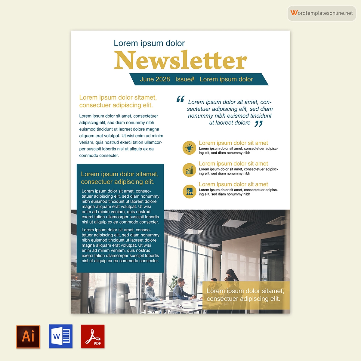free printable newsletter templates for microsoft word