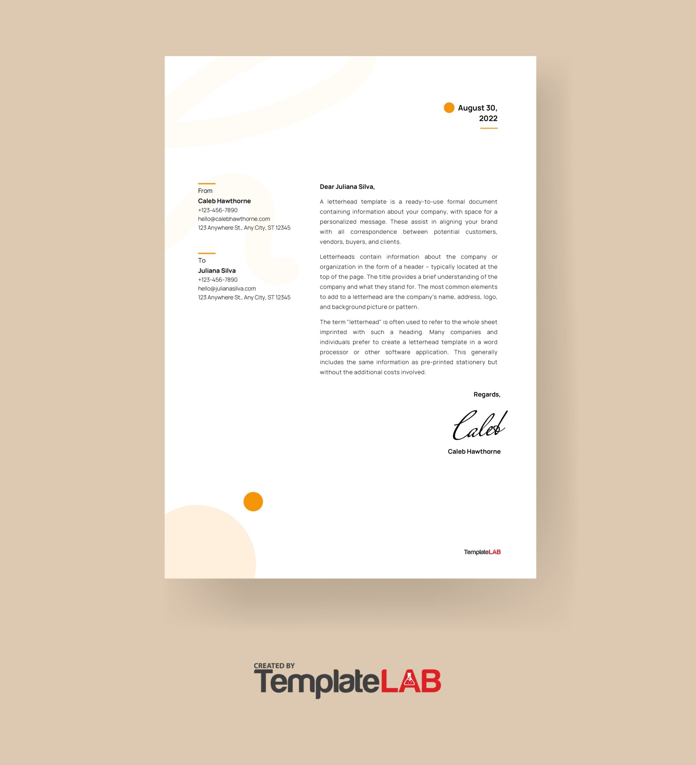 48 Free Letterhead Templates U0026 Examples Company Business Personal 
