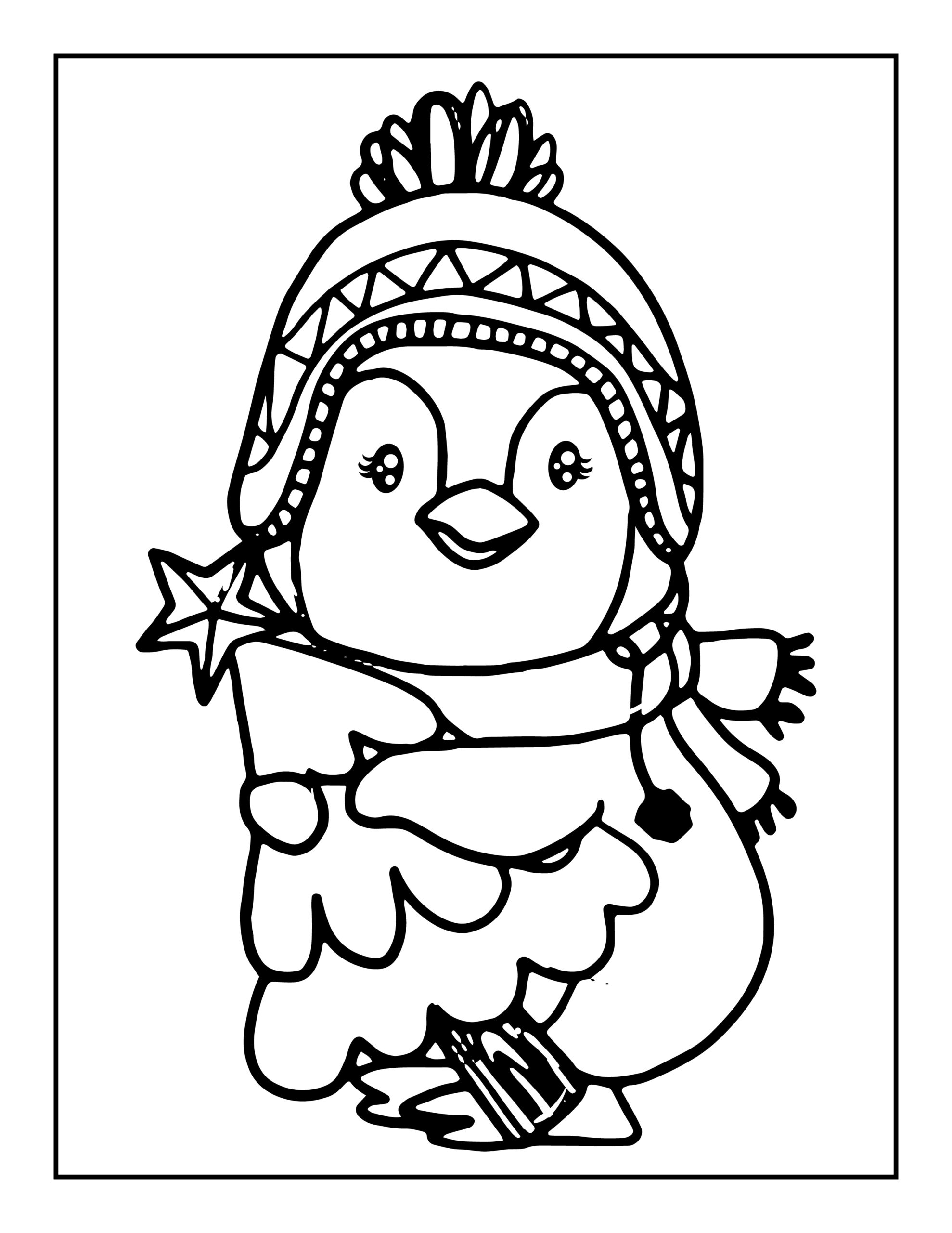 free printable penguin coloring pages