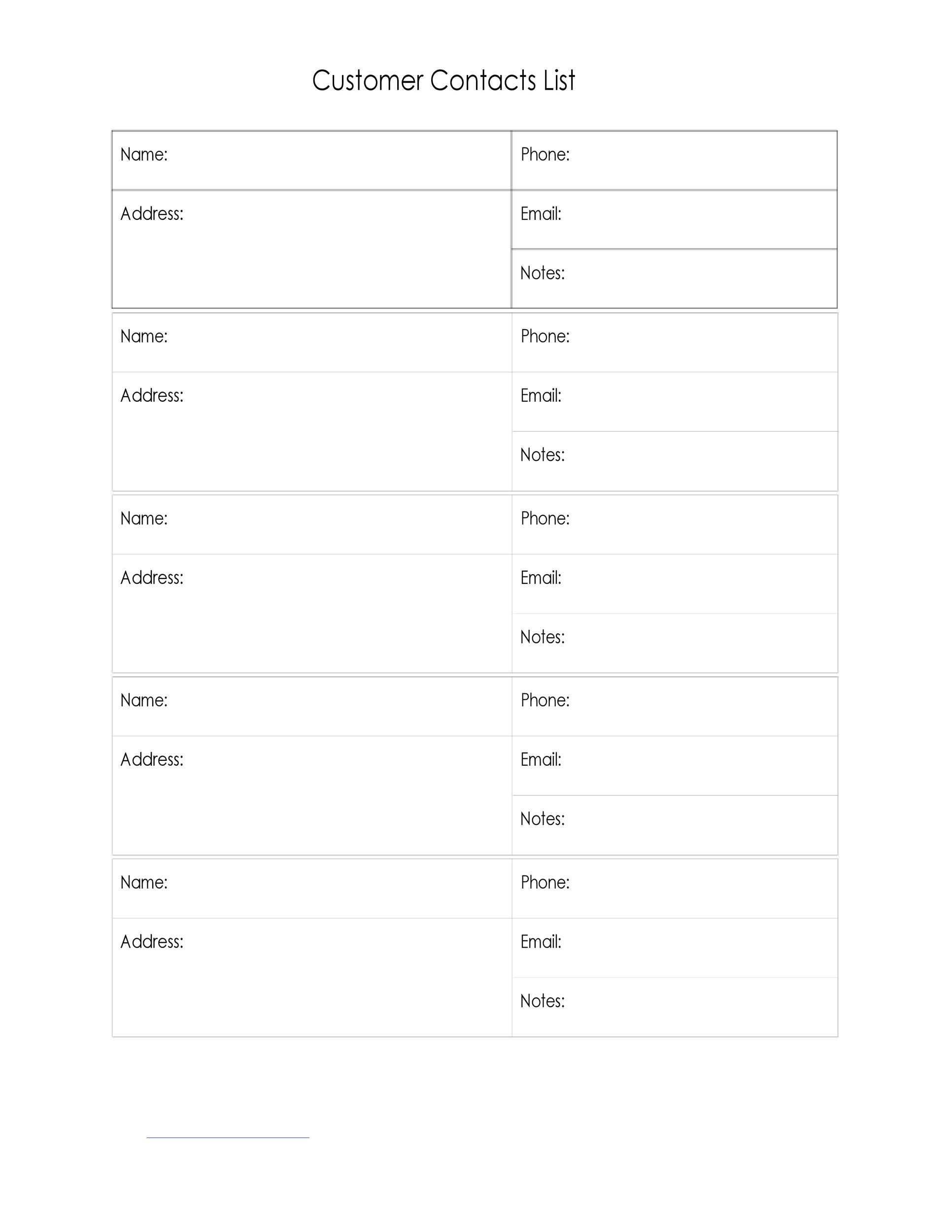 48 Phone U0026 Email Contact List Templates Word Excel PDF 