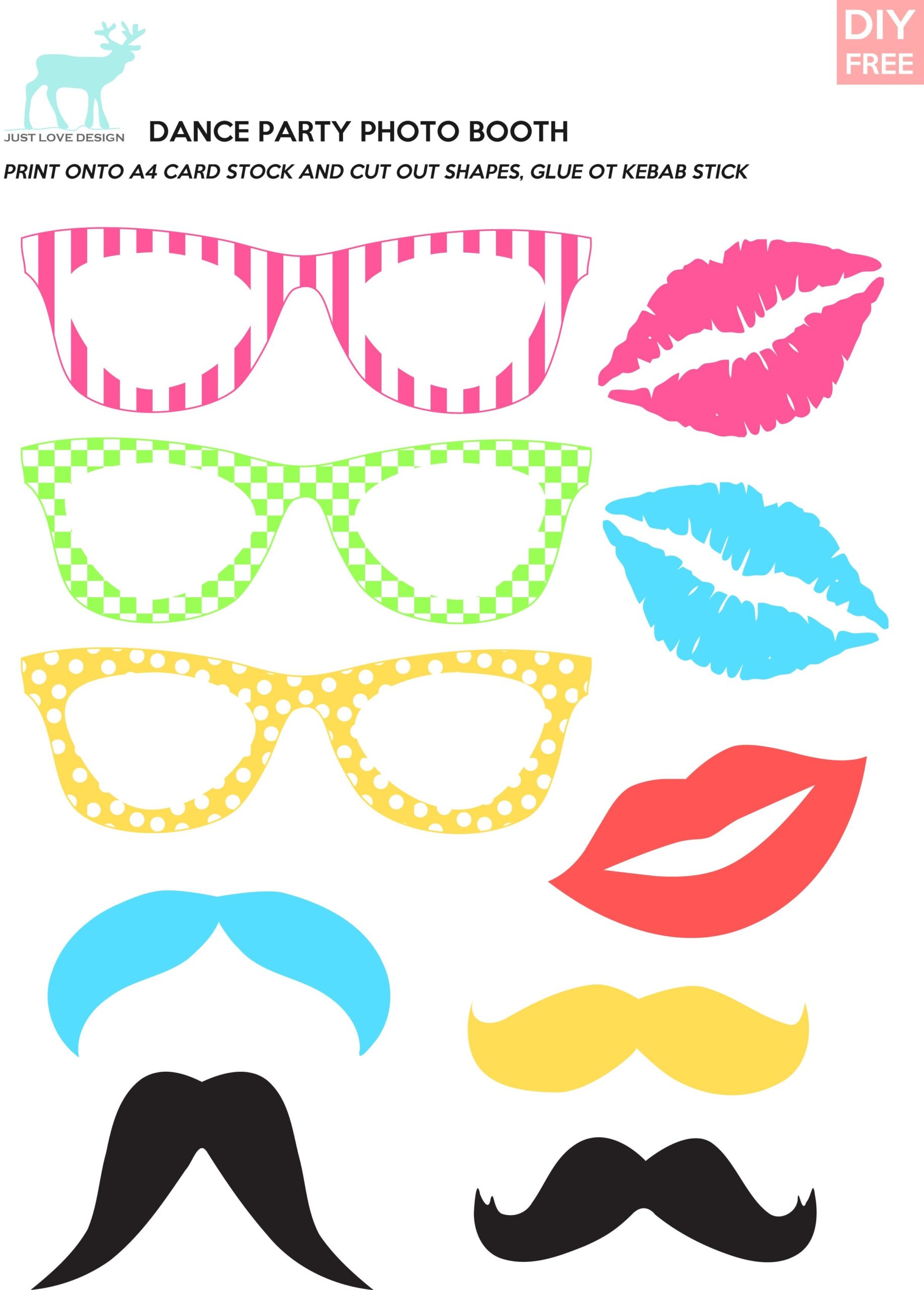 490 Free DIY Printabl File Photo Booth Props Photobooth Ideas 