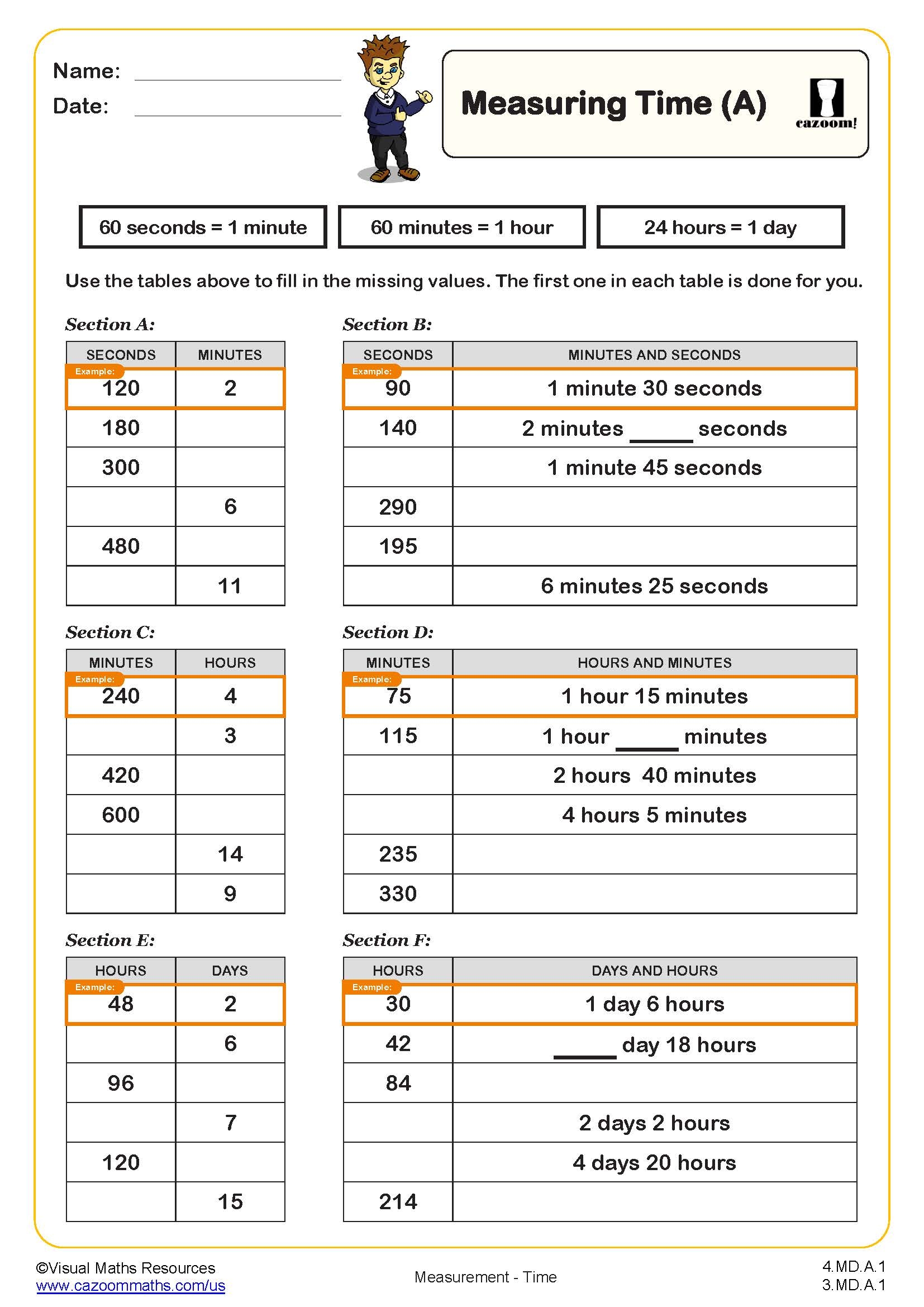 free printable 4th grade worksheets