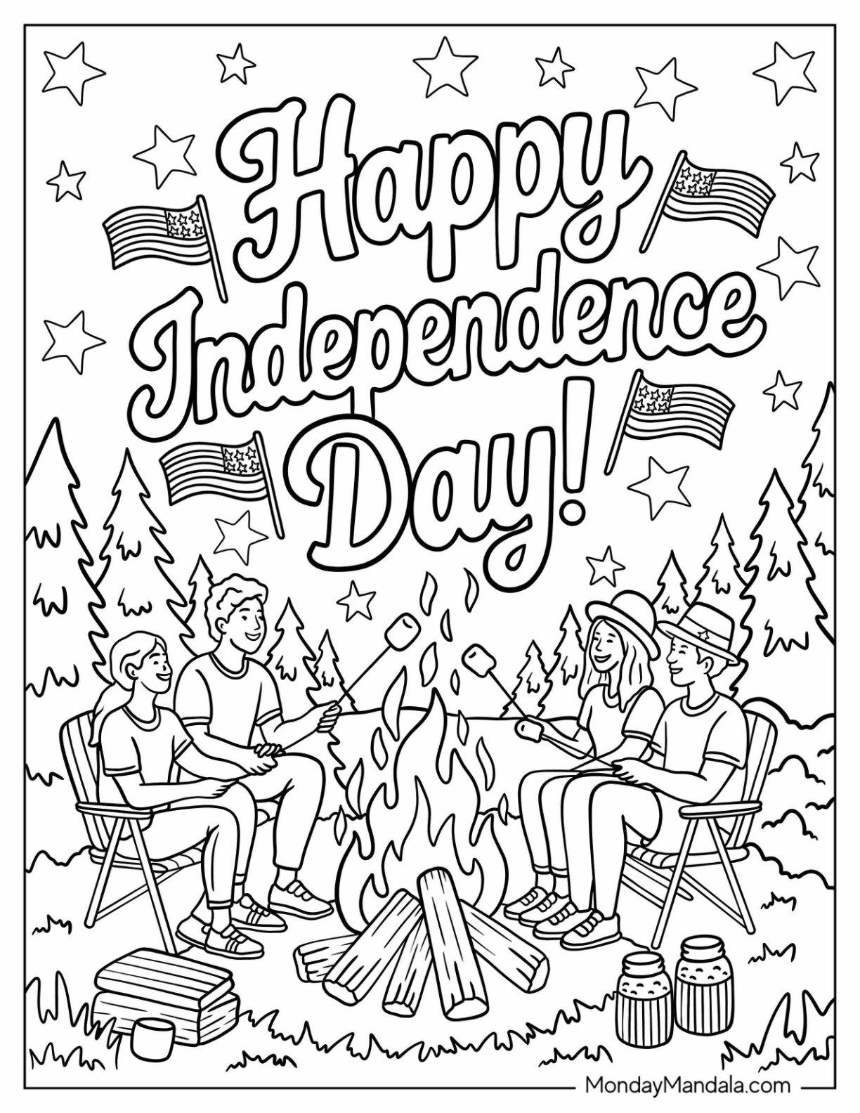 independence day coloring pages printable